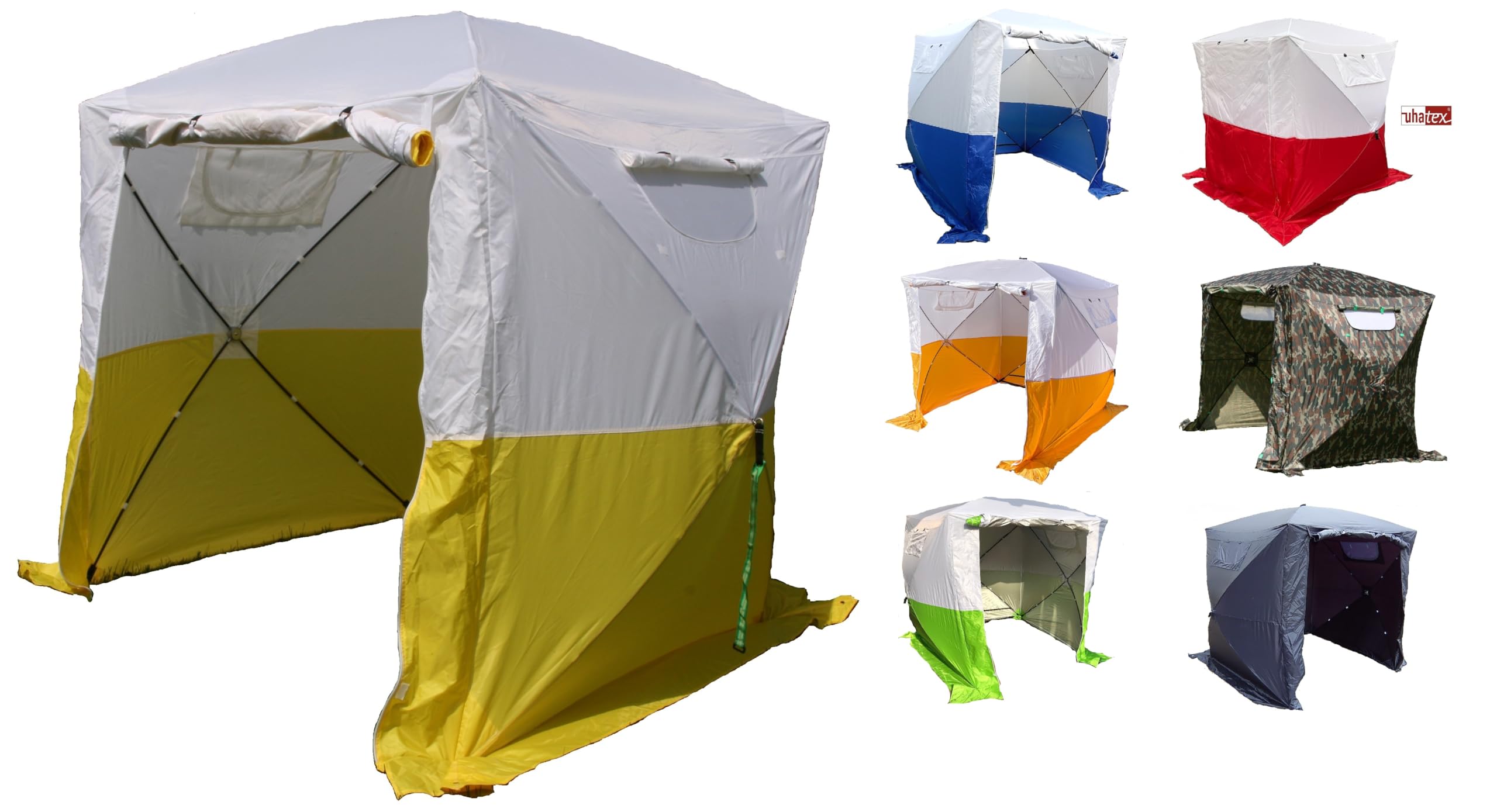 Uhatex Bauzelt  Wasserdichtes Faltzelt fr Montage, Baustelle & Events,  Pop Up Zelt Schwarz, 1,90 x 1,80 x 1,80m, Deutscher Hersteller seit ber 10  Jahren : Amazon.de: Sport & Freizeit