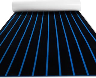 Fullfire EVA Foam Boat Flooring, Faux Teak Marine Boat Decking Sheet with Self-Adhesive Deck Carpet for Bass Boat Jon Boat Pontoon RV Kayak Floor 94" x 47"/35"/16"