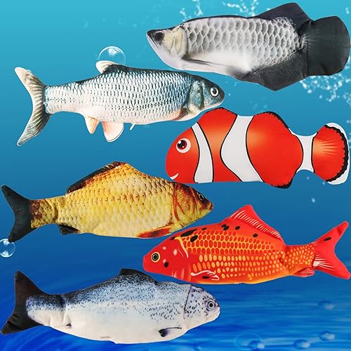 Miniatura 6 de Flopping Fish - Juguete eléctrico de peces en movimiento para perros, juguete realista para perros, juguetes interactivos para mascotas para