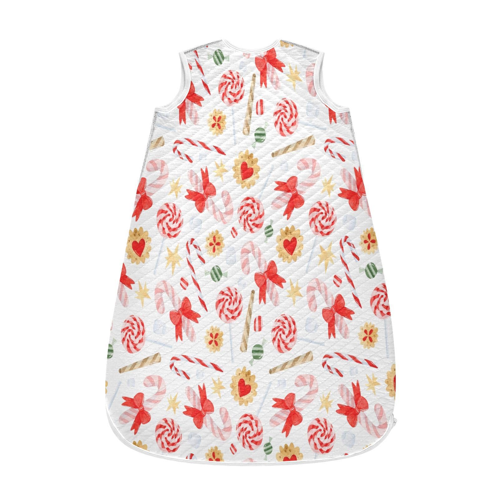 Kigai Christmas Candy Baby Sleep Sack Wearable Blanket Sleeping Bag 2-Way Zipper Soft Swaddle Transition Sack