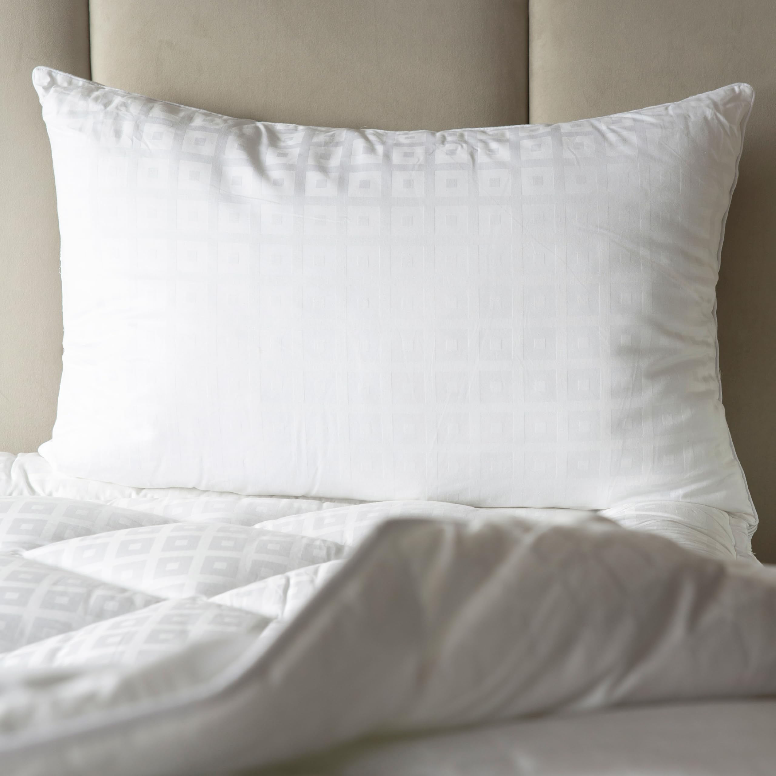 Belledorm Luxury Hotel grade pillow with FREE pillowcase included - Micro down soft pillow with 100% cotton cover and a FREE 200TC polycotton percale housewife pillowcase (Cloud)
