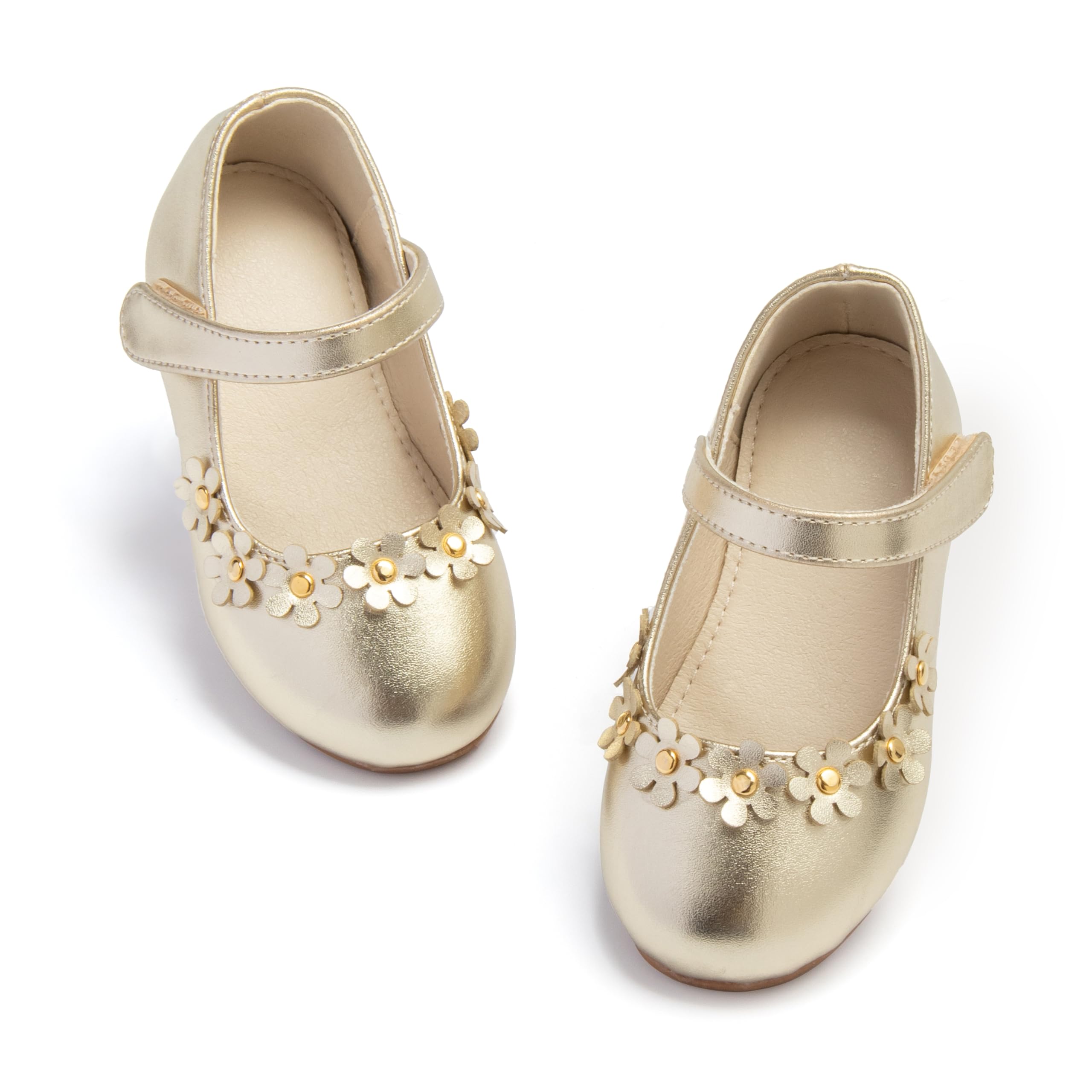 ESTINE Toddler/Little Kid Girls Dress Mary Jane Flats Flowers Fashion Princess Ballet Shoes