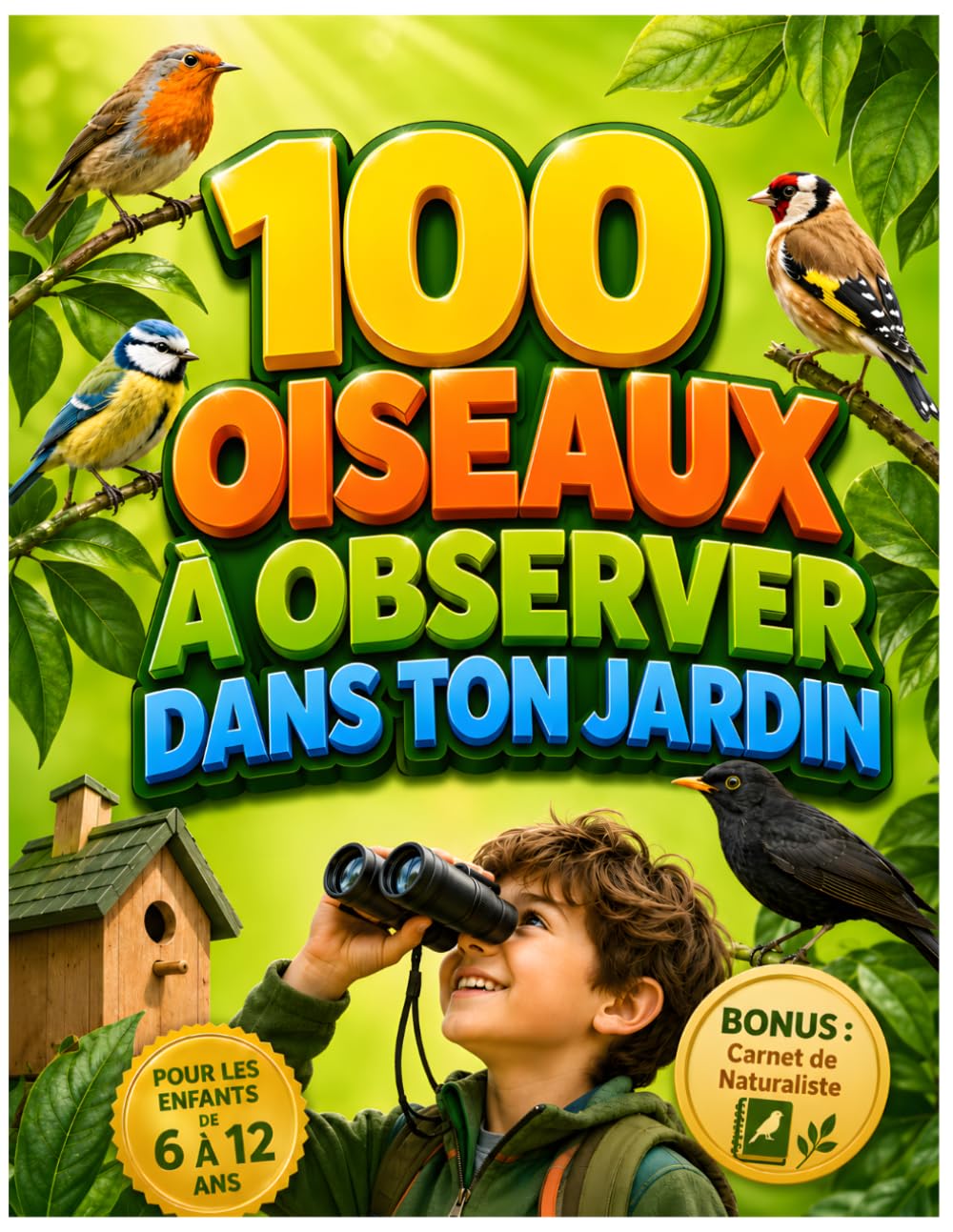 100 Oiseaux à Observer dans ton Jardin: Un livre nature pour les enfants curieux : découvre les secrets des oiseaux, apprends à les reconnaître et deviens un véritable explorateur