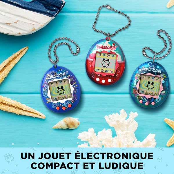 Bandai - Tamagotchi - Tamagotchi Original - Océan - Animal électronique virtuel avec écran Couleur, 3 Boutons et Jeux - Jouet Animal interactif en Français - Jouet Enfant 8 Ans et + - 42979 - 5
