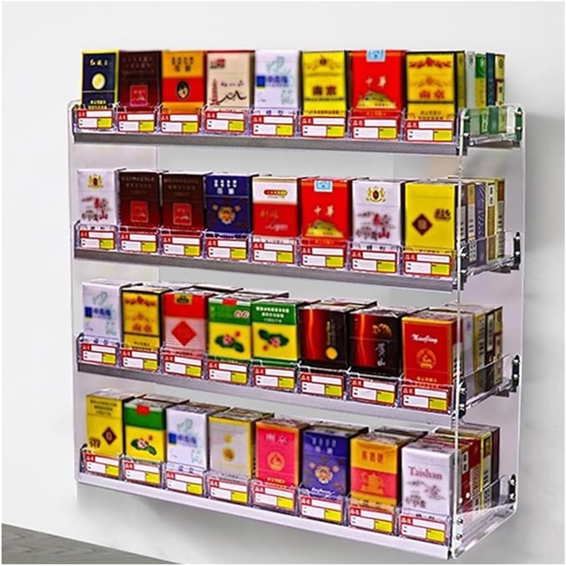 Automatic Cigarette Display Rack, Tobacco Showcase Holder, Acrylic Matchbook Case, Divider for Market Store, 91.5cm Height, Ideal for Retail Tobacco Merchandising