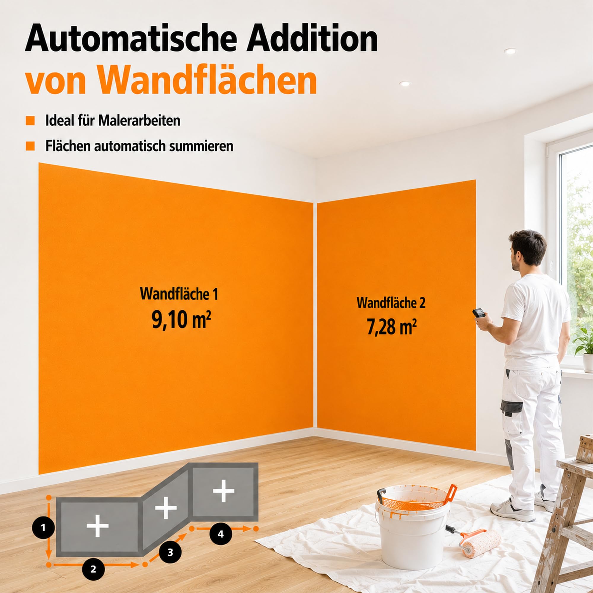 Laserliner Télémètre laser Lithium DistanceMaster Plus 80 EcoLine - Electroportatif et machine
