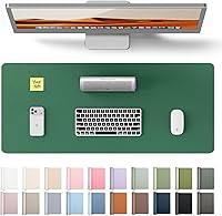 Vista 111 de YSAGi Protector de escritorio de cuero, tapete de oficina, alfombrilla grande para mouse, secante antideslizante de cuero PU, escritorio