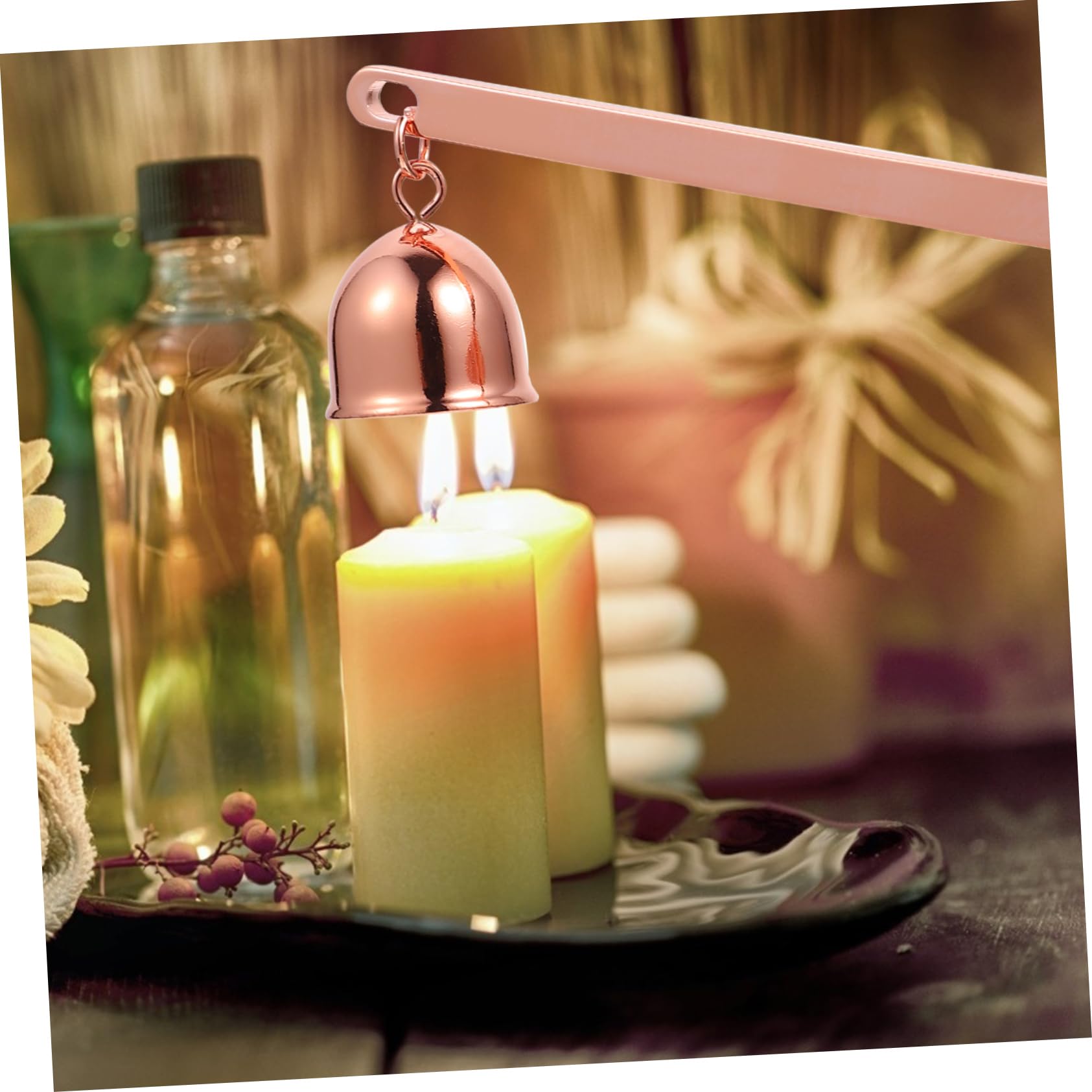 IMIKEYA 3stücke Edelstahl Kerzenauslöscher Mit Langem Griff Vintage Design Für Hochzeiten Partys Und Zuhause Zum Sicheren Löschen Von Kerzenflammen Langlebig Und Stilvoll Roségold