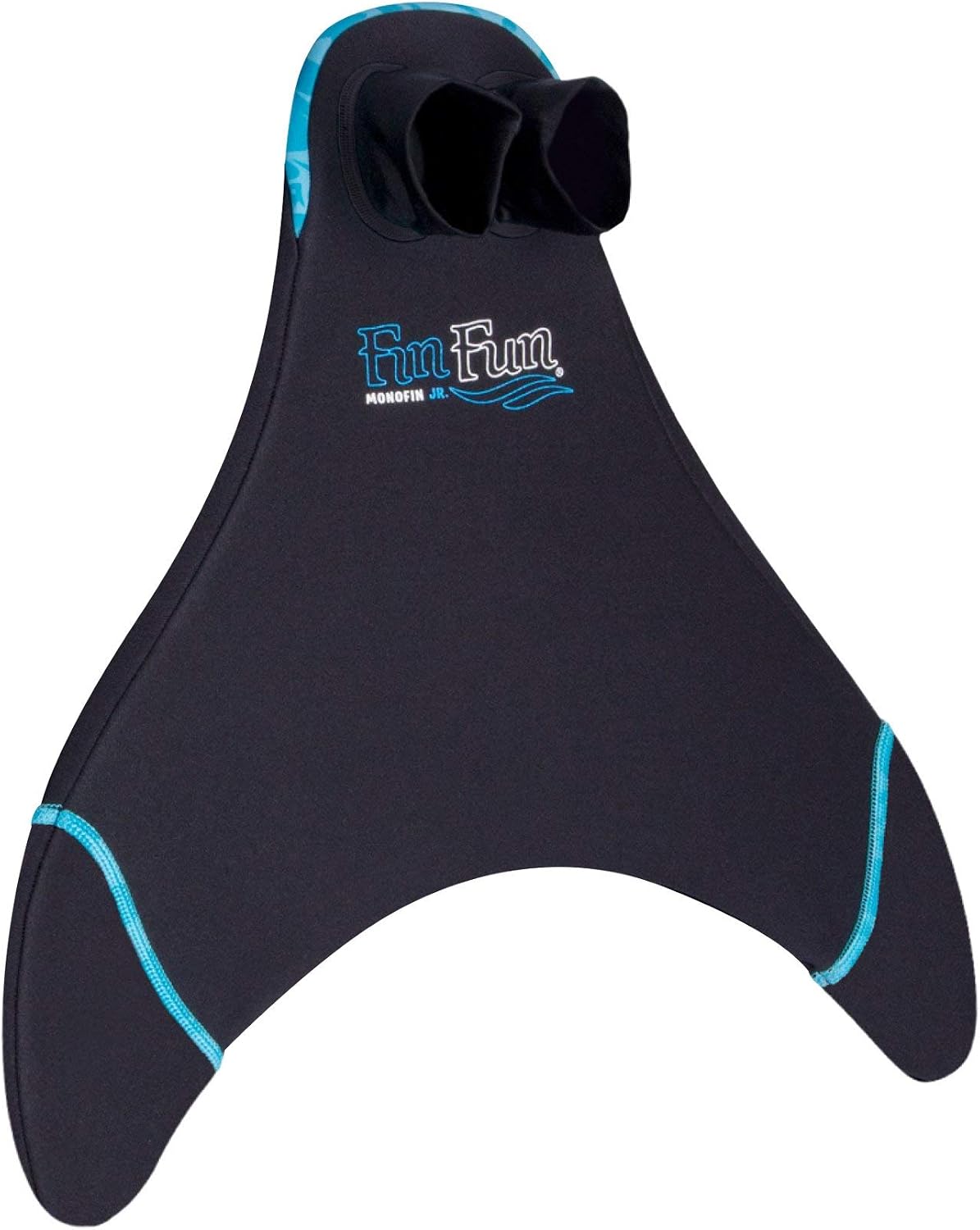 Fin Fun Mermaid Monofin - Swim Fin for Kids Ages 6-11 - Swimming Flipper with Comfortable Foot Pockets - Snorkel & Water Accessory Made w/ Dive-Grade Neoprene - JR Small