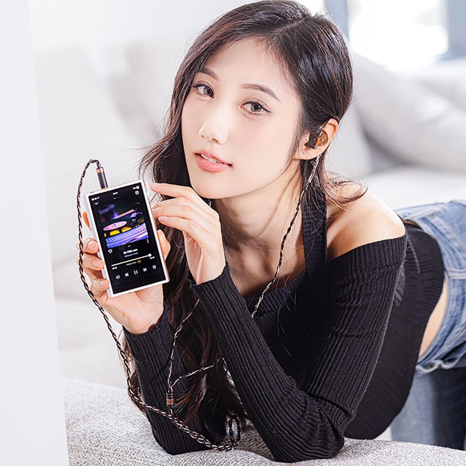 SHANLING M5 Ultra Protable Music Player,Pure Sound Audio Player,AK4191EQ+AK4499EX DAC, 768 kHz/32bit, DSD512,1100mW@32Ω Output,MTouch 4.0 OS,WiFi DLNA AirPlay,Bluetooth5.2,4.7-in Screen (Black)