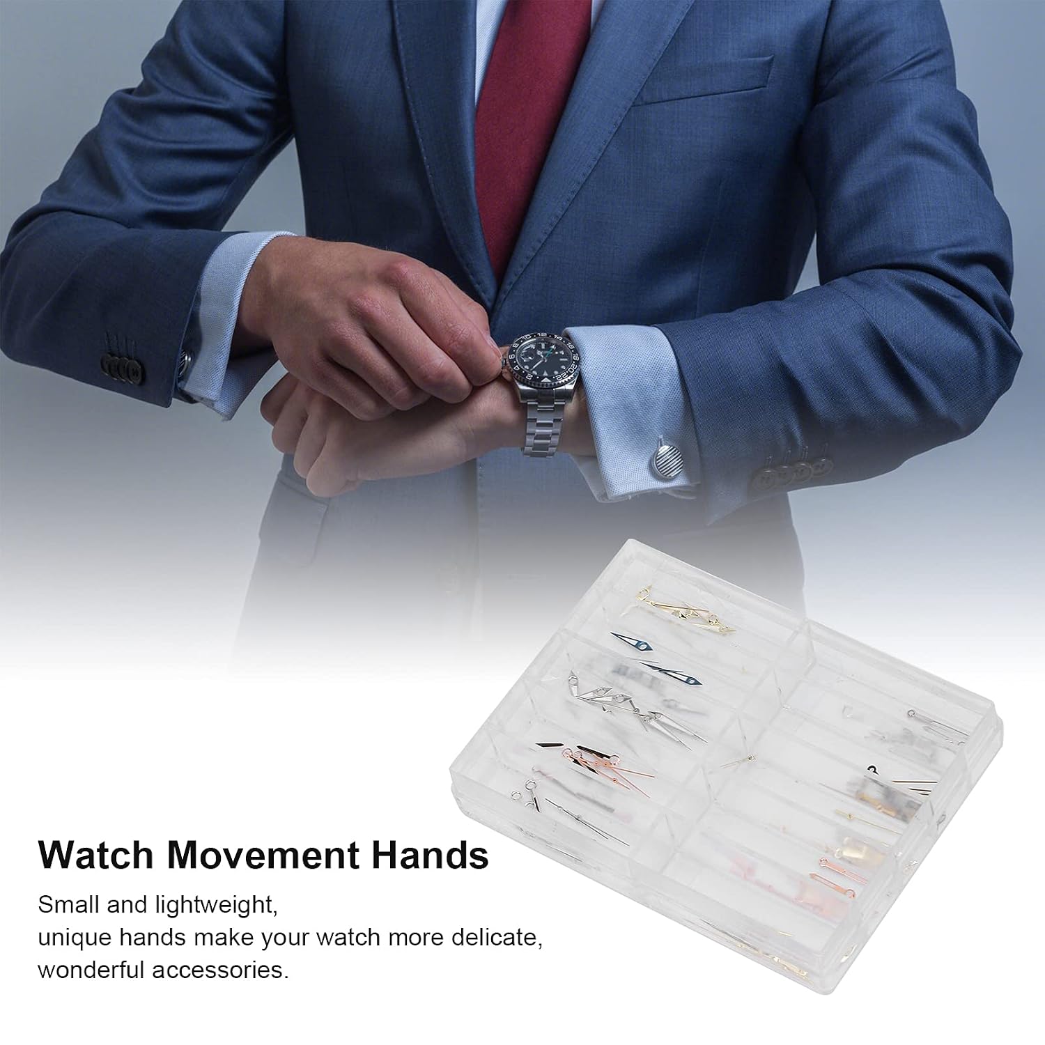 Quartz Wristwatch Hands Set, Professional Watch Hour Minute Second Hands Replacement Kit, Watch Hands Parts Sets for Watch Lover and Watchmaker