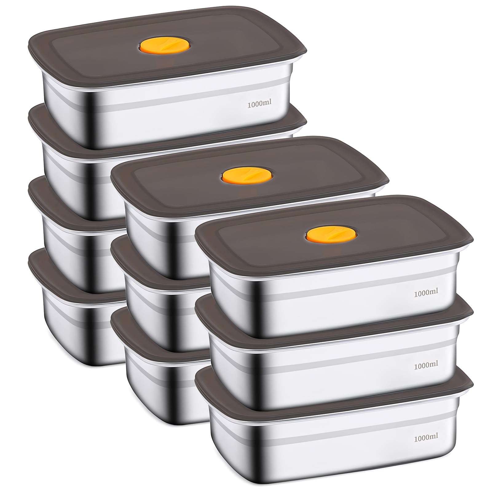Photo 1 of clamder 10 Pack Stainless Steel Food Containers