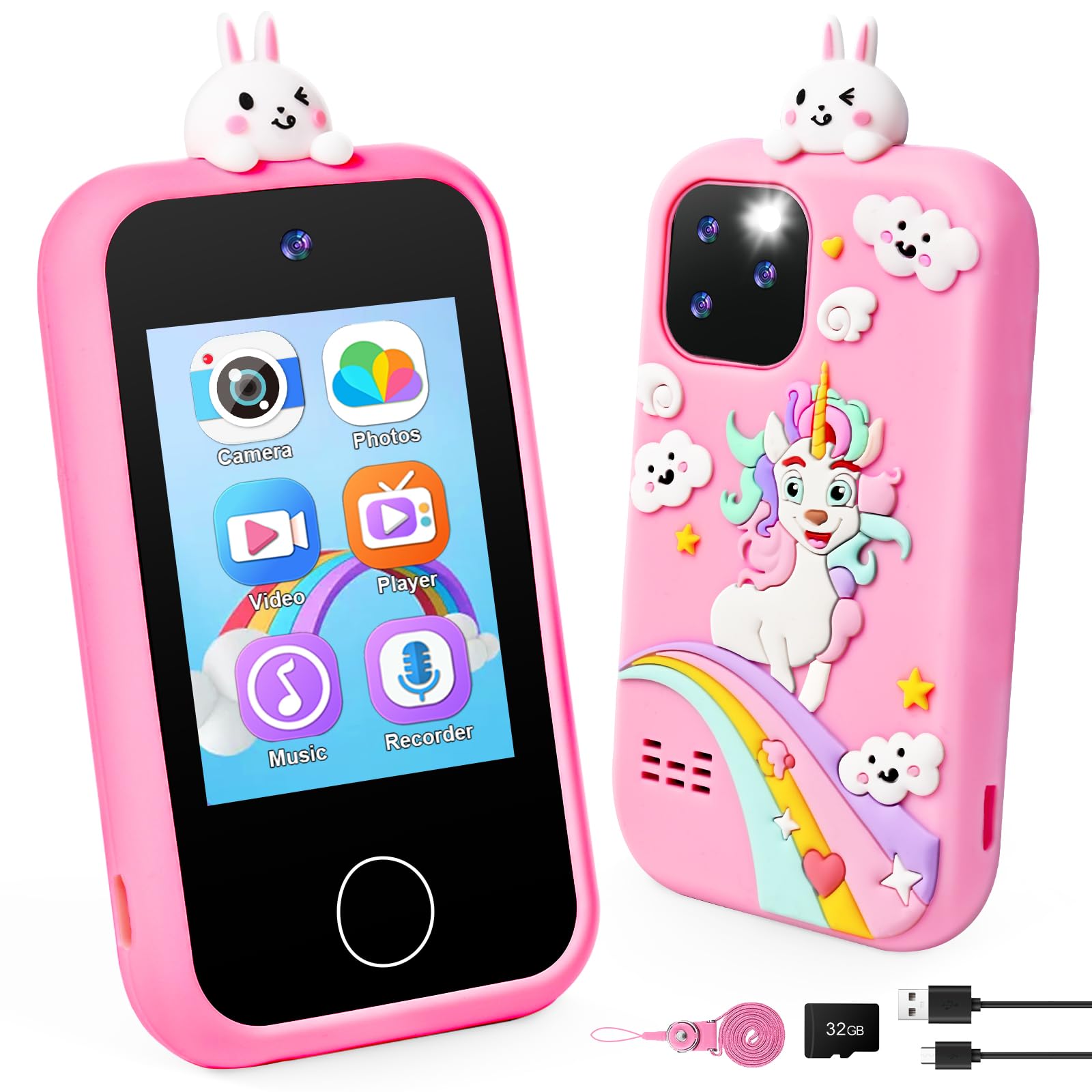 Kids Smart Phone - Phones for Kids with Soft Silicone Cover 32GB