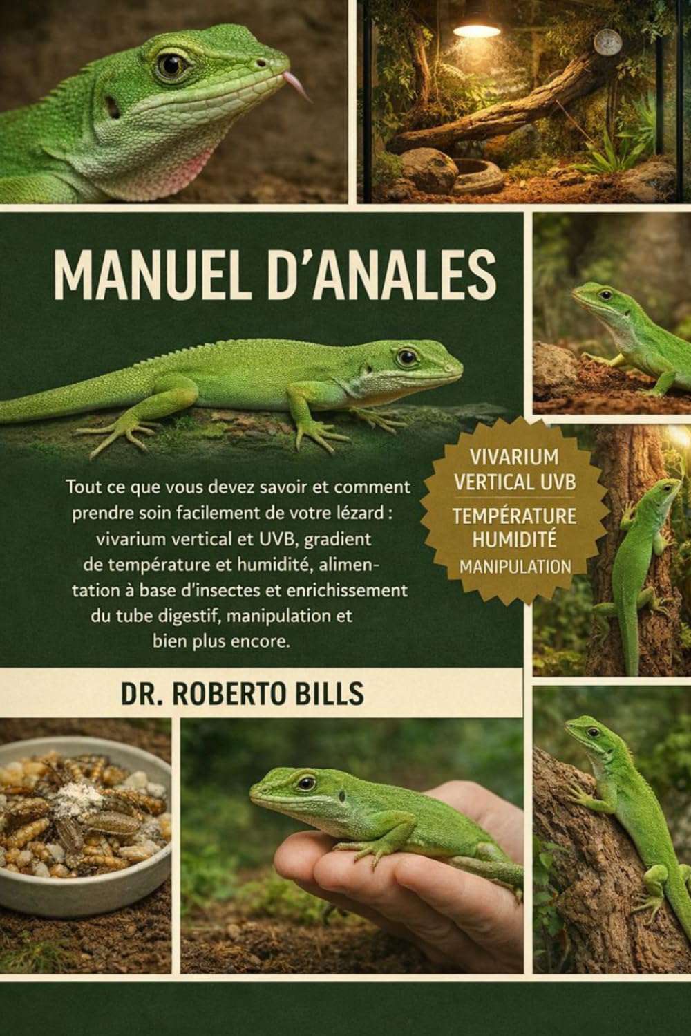MANUEL D'ANALES: Tout ce que vous devez savoir et comment prendre soin facilement de votre lézard : vivarium vertical et UVB, gradient de température ... du tube digestif, manipulation et...
