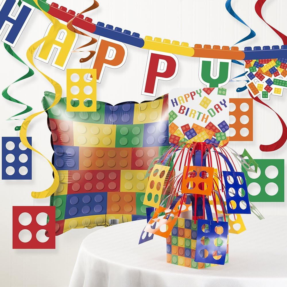 Creative Converting Block Birthday Party Decorations Kit : Toys & Games