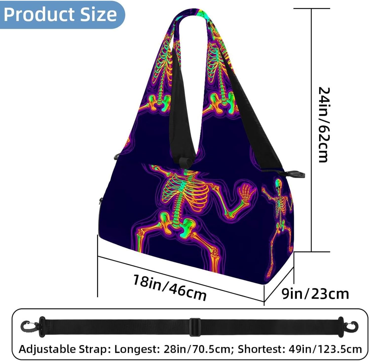 Gym Bag for Women, Nebula Butterfly Yoga Mat Bag with Shoe Compartment, Sport Yoga Gym Bag with Yoga Strap, Carryall Yoga Tote Bag