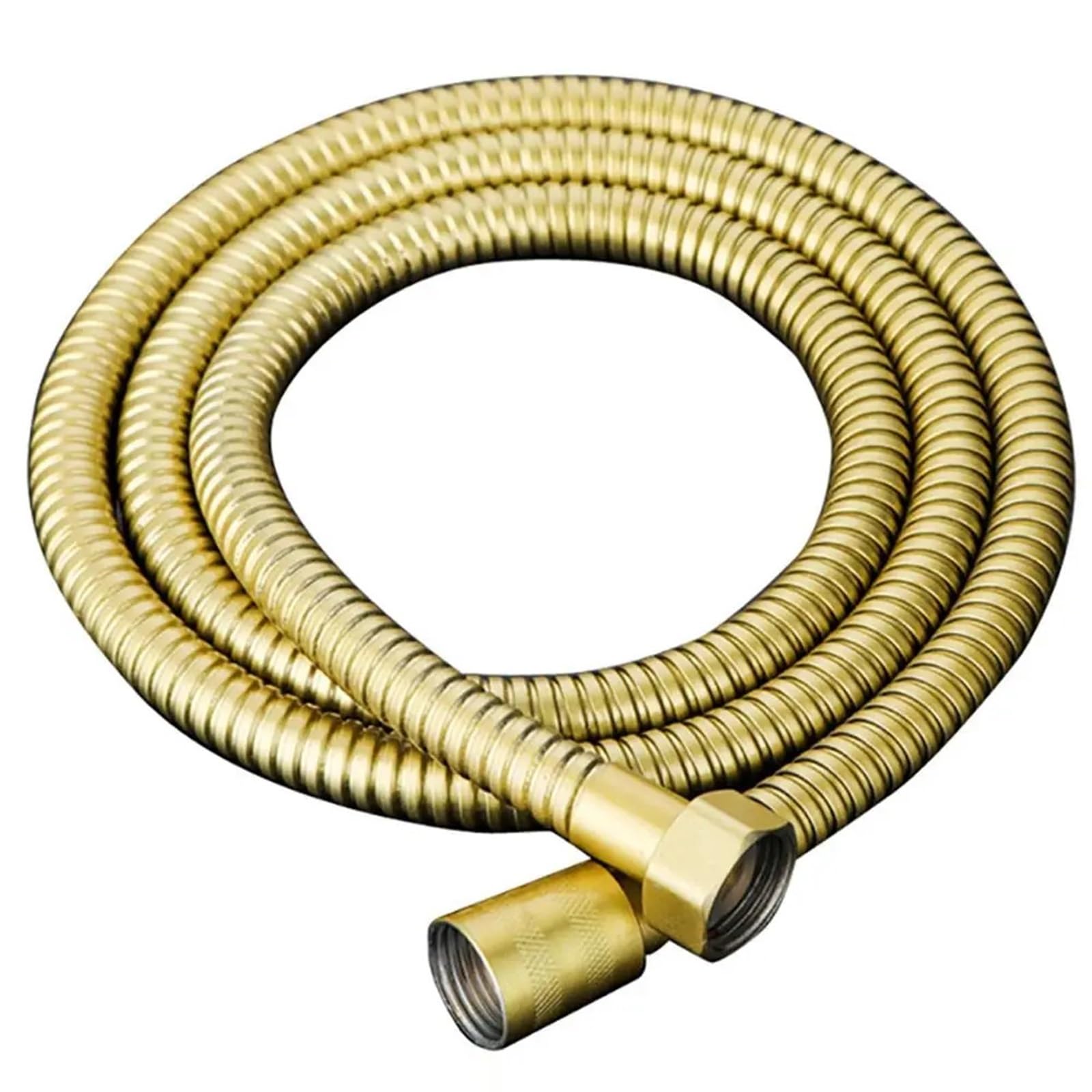 Flexo Ducha Manguera de ducha de acero inoxidable de 1,5/2m, repuesto de alta presión, tubo de cifrado de pulverización, Universal, titanio dorado Universal(2m)
