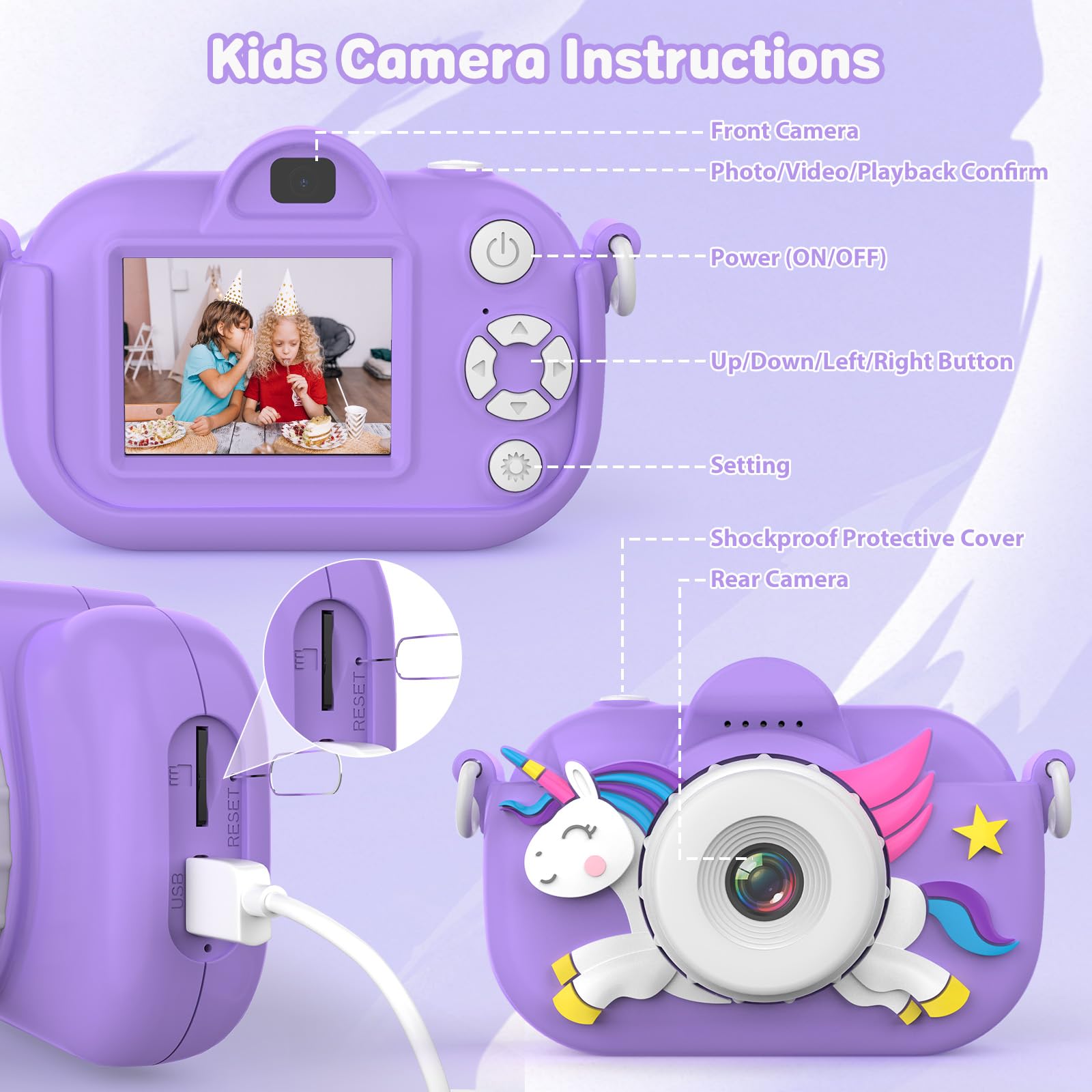 Amazon.com: Kids Camera Toddler Toys for Girls Boys Aged 3-12