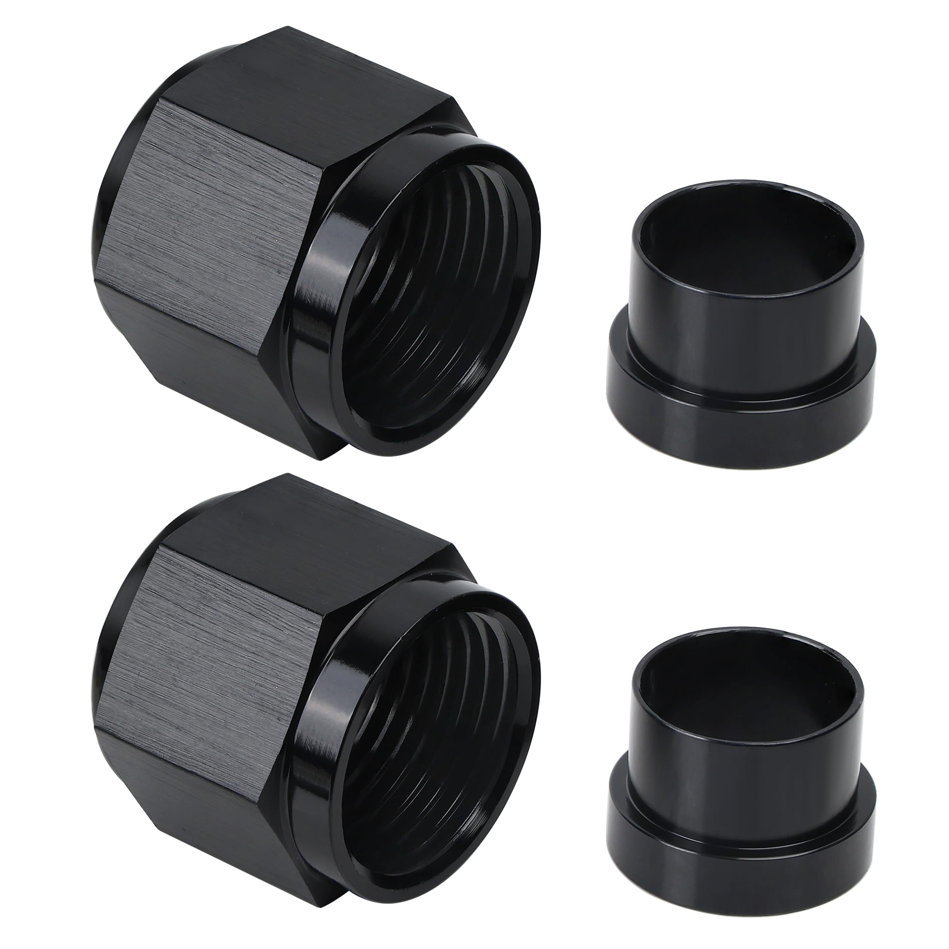 EVIL ENERGY 16AN Female Hardline Tube Nut & Sleeve Aluminum Fitting for 1