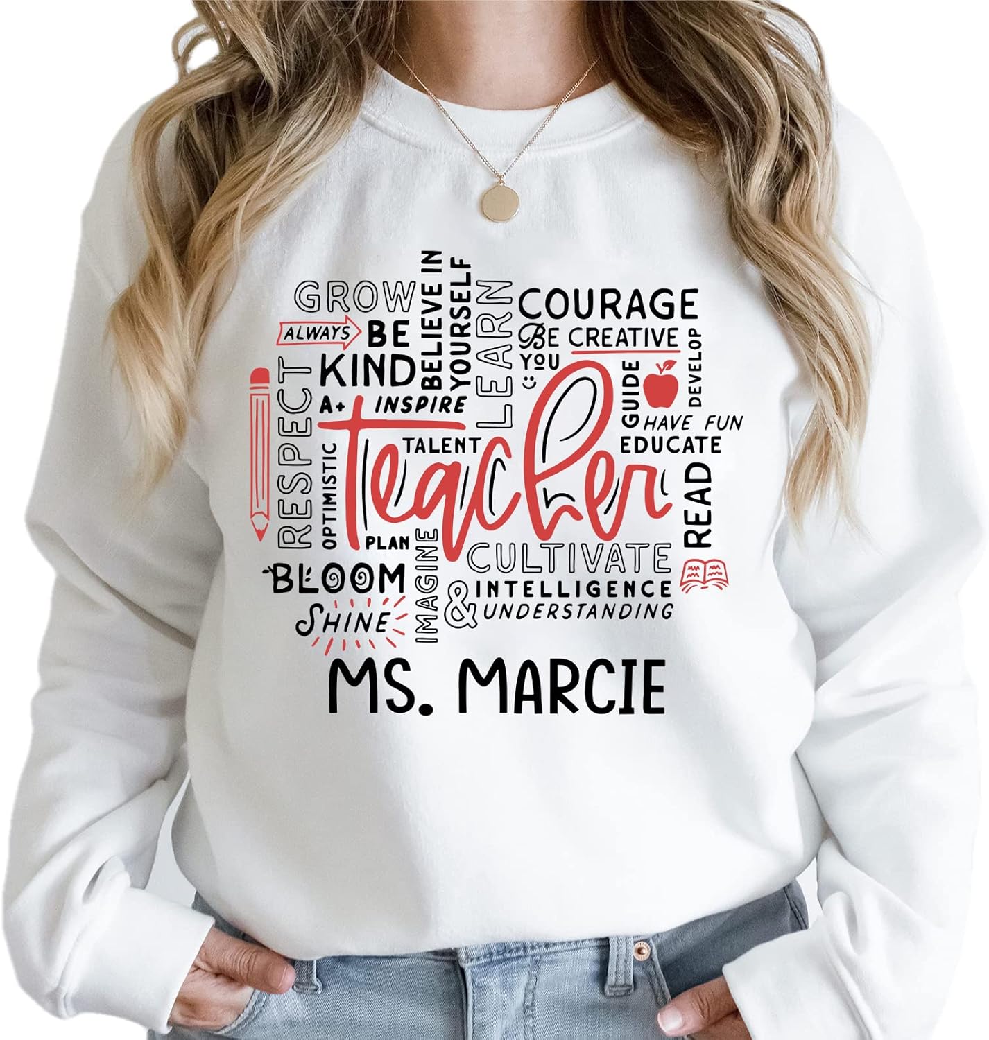 NAZENTI Personalized Teacher Shirts, Teacher Gifts, Back to School Shirt, Preschool Teacher Shirts - Image 7