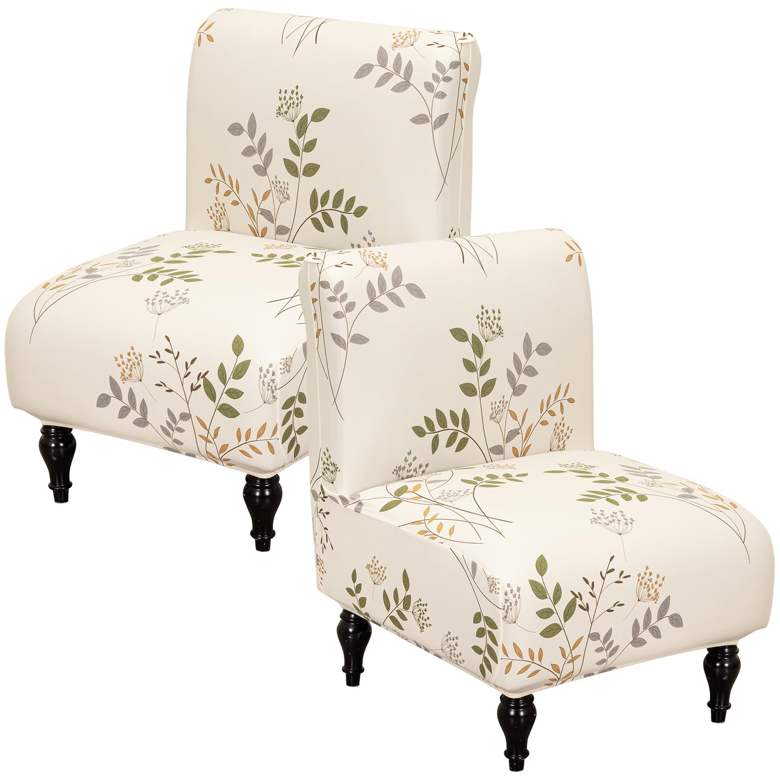 Armless Accent Chair Cover Slipcover for Living Room,Color 08