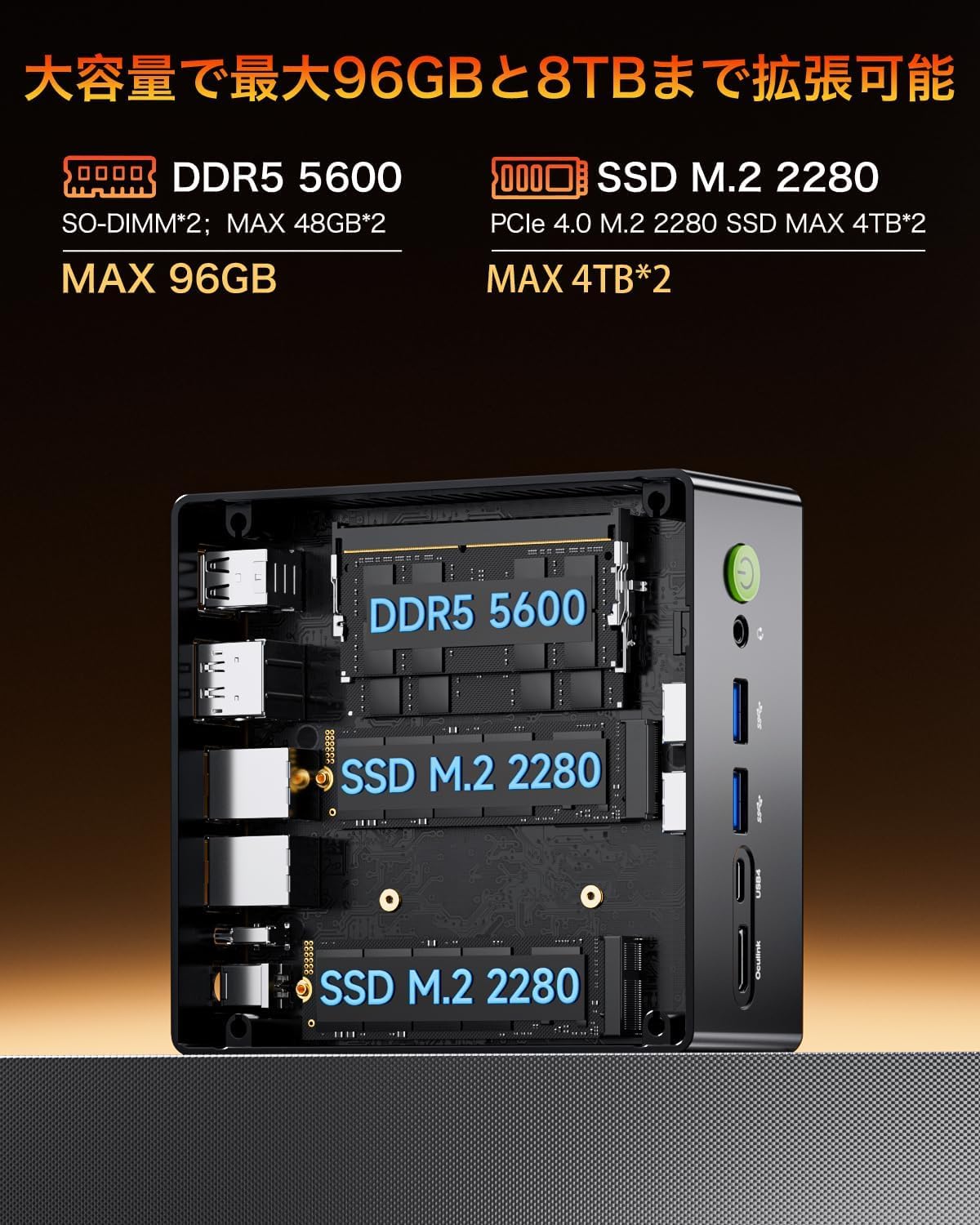 Amazon.co.jp: 【GMKtec ミニPC 最強 ゲーミング PC】GMKtec ミニPC 