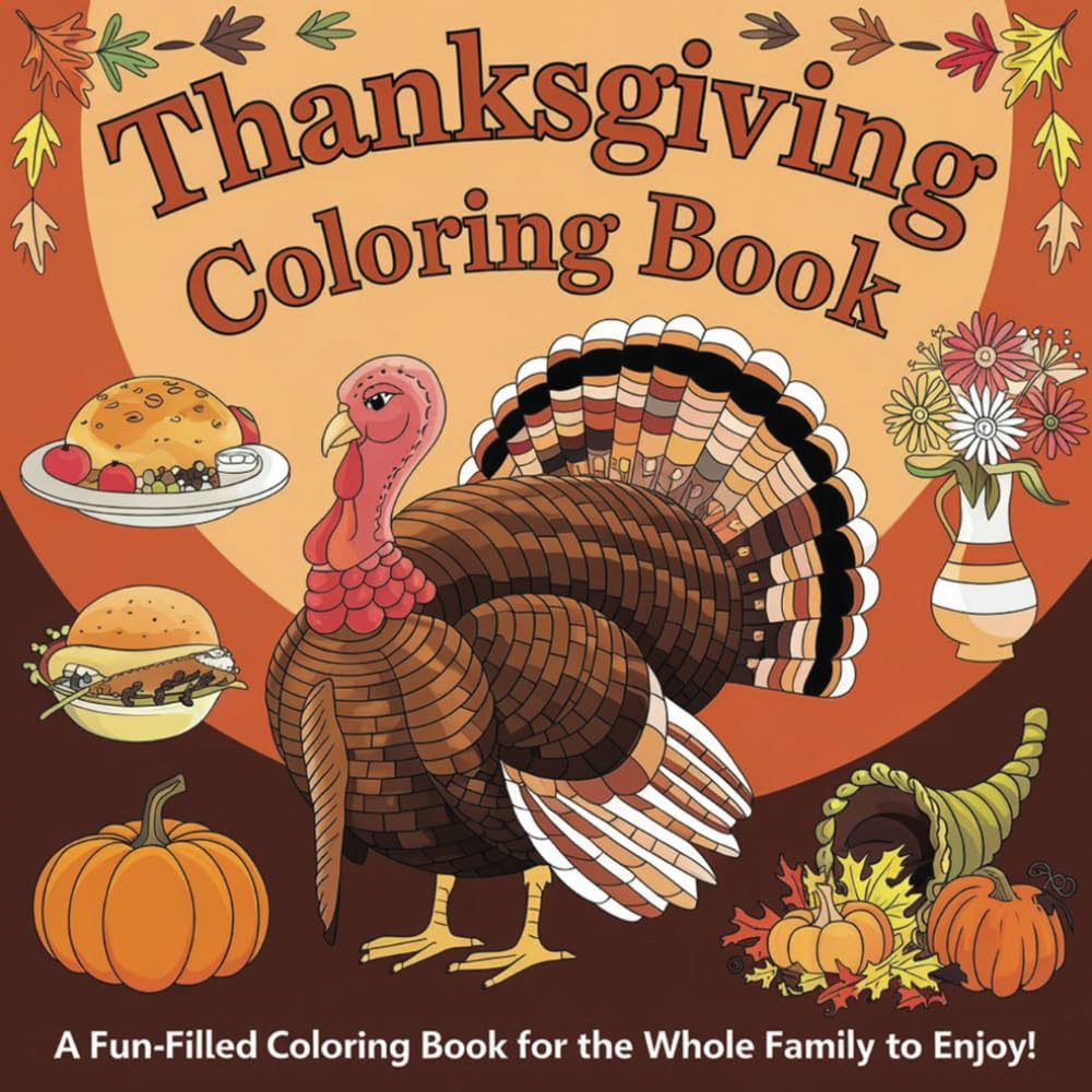 Thanksgiving Coloring Book: Cherish the Season with Festive Designs: Bring Out the Warmth of Thanksgiving with Cozy and Creative Designs