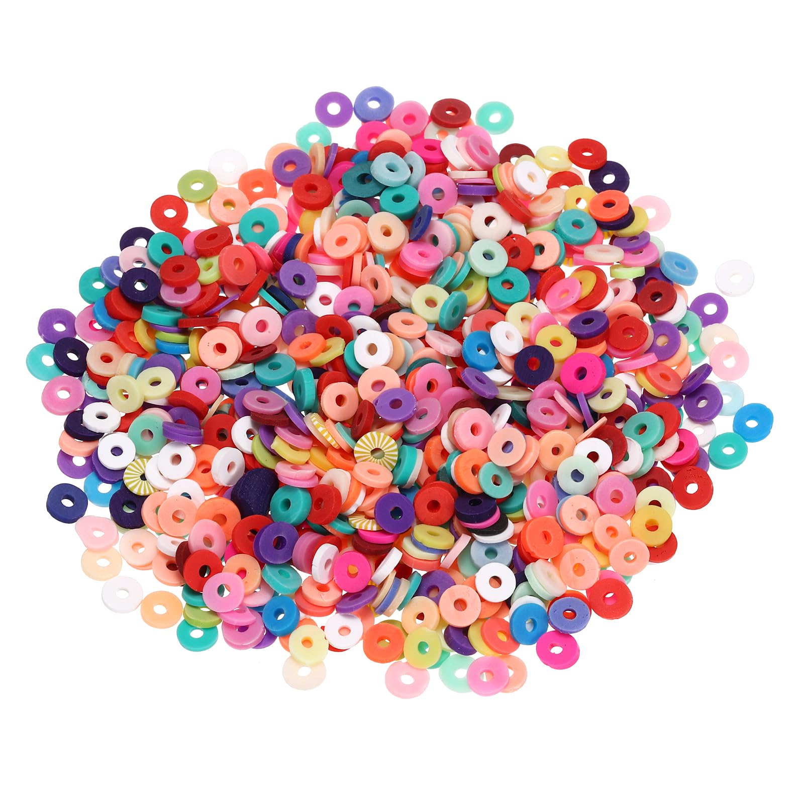 sourcing map Fake Round Pieces, 6 Set Hollow Round Pieces Polymer Clay Slices for Nail Art DIY Crafts Phone Case Shaker Card Filler, Colorful