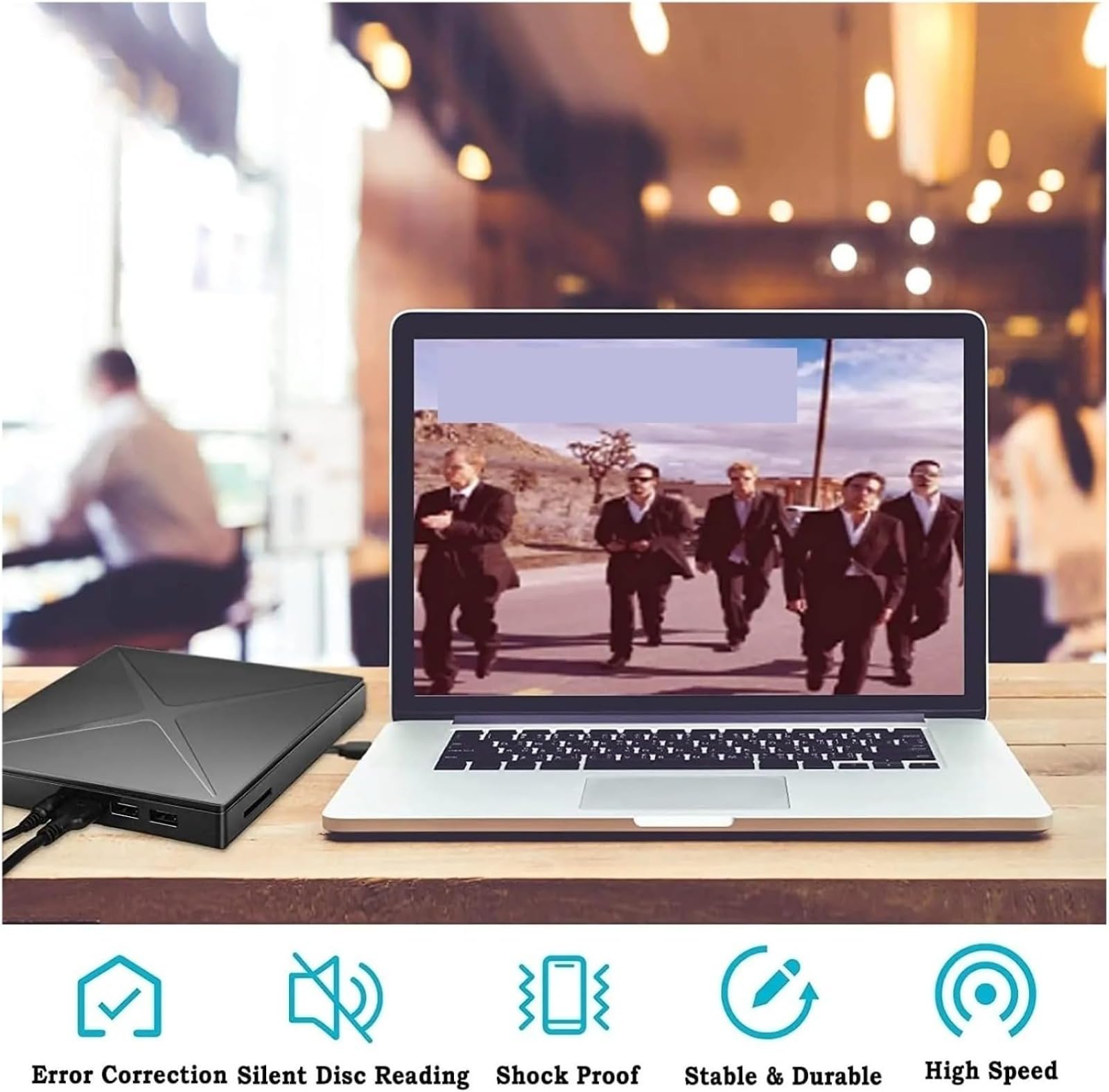 Unidad de DVD USB externa, grabadora de CD y DVD RW, unidad óptica Plug and Play para computadora portátil de escritorio