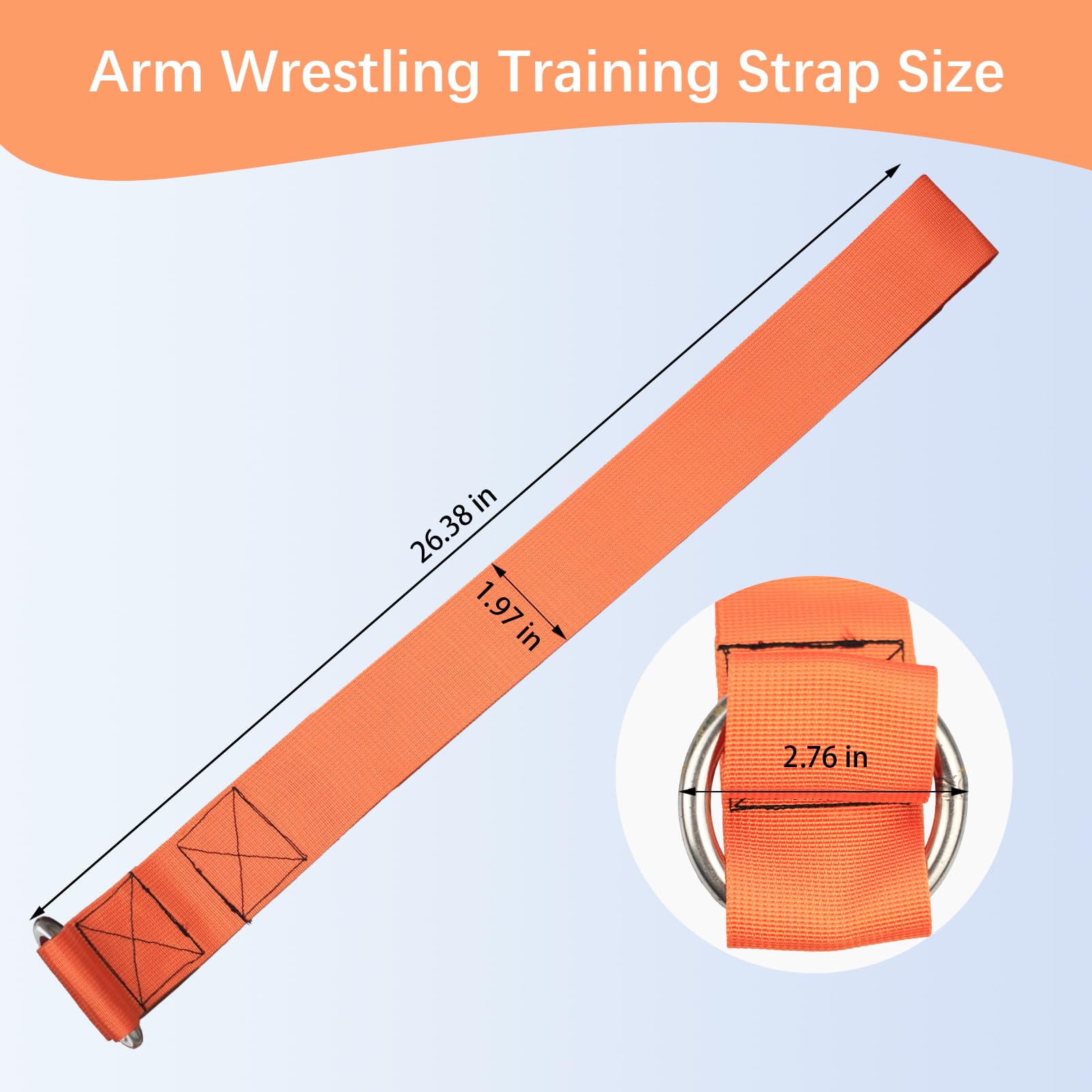 Arm Wrestling Training Loading Strap, Ideal for Wrist Forearm and Biceps Workouts Muscle Strength Workouts Tools Suitable for Home and Gym Training for 1-2 inches Barbell Plates