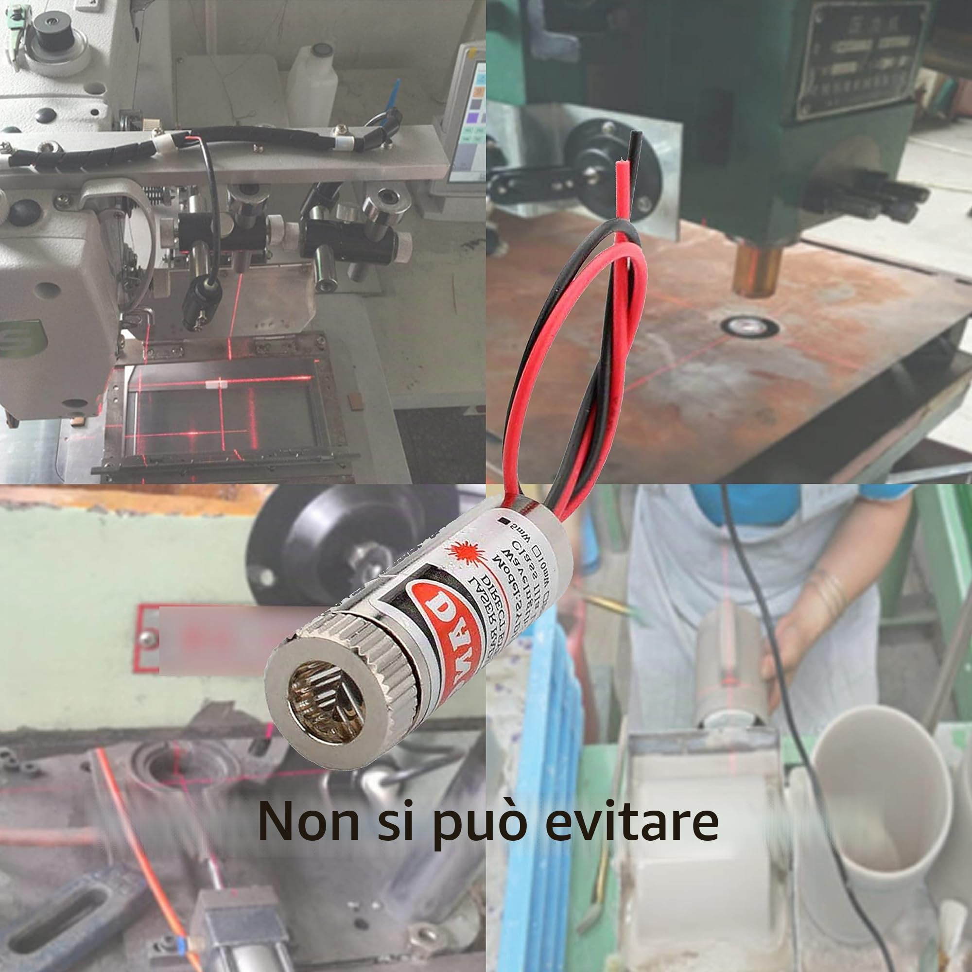 GERUI 4 pezzi moduli laser focalizzabili a croce laser a messa a fuoco regolabile laser rosso 3-5 V 650 nm con lenti in plastica, laser a croce, utilizzato per la correzione e l'allineamento di
