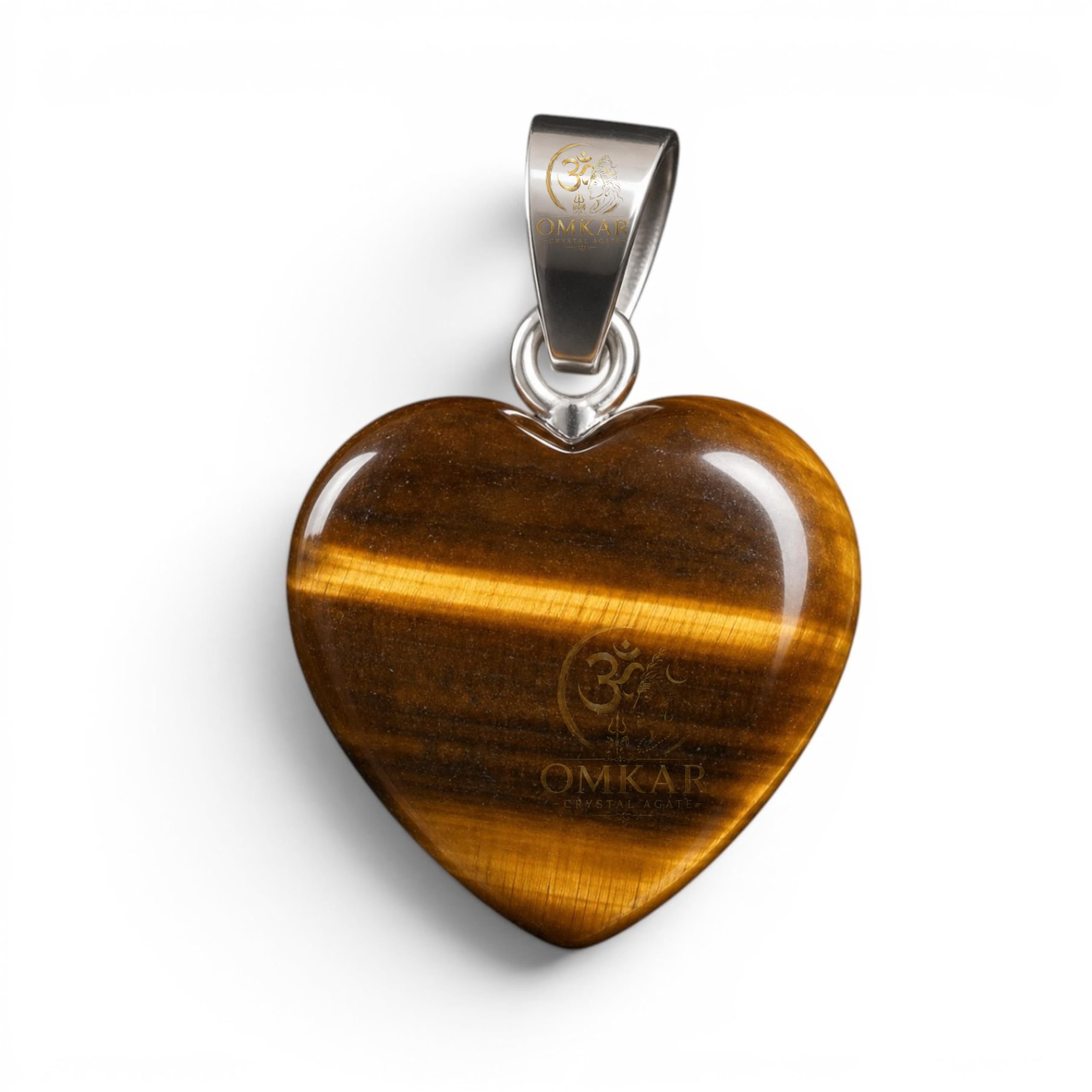 Natural Stone Heart Shape Pendant for Men & Women | Original Healing Crystal Gemstone Necklace | Lucky Zodiac Stone for Courage, Confidence, Protection, Reiki Chakra Energy Gift-image-24