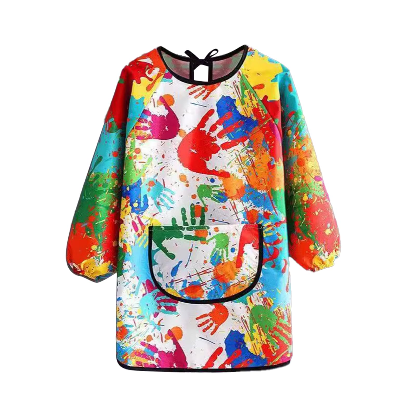 Children's Painting Apron With Large Pockets Children's Art Smock Long Sleeves Waterproof And Stain-Resistant Painting Smock Suitable For Painting Handicrafts School Daily Activities (100-120CM)