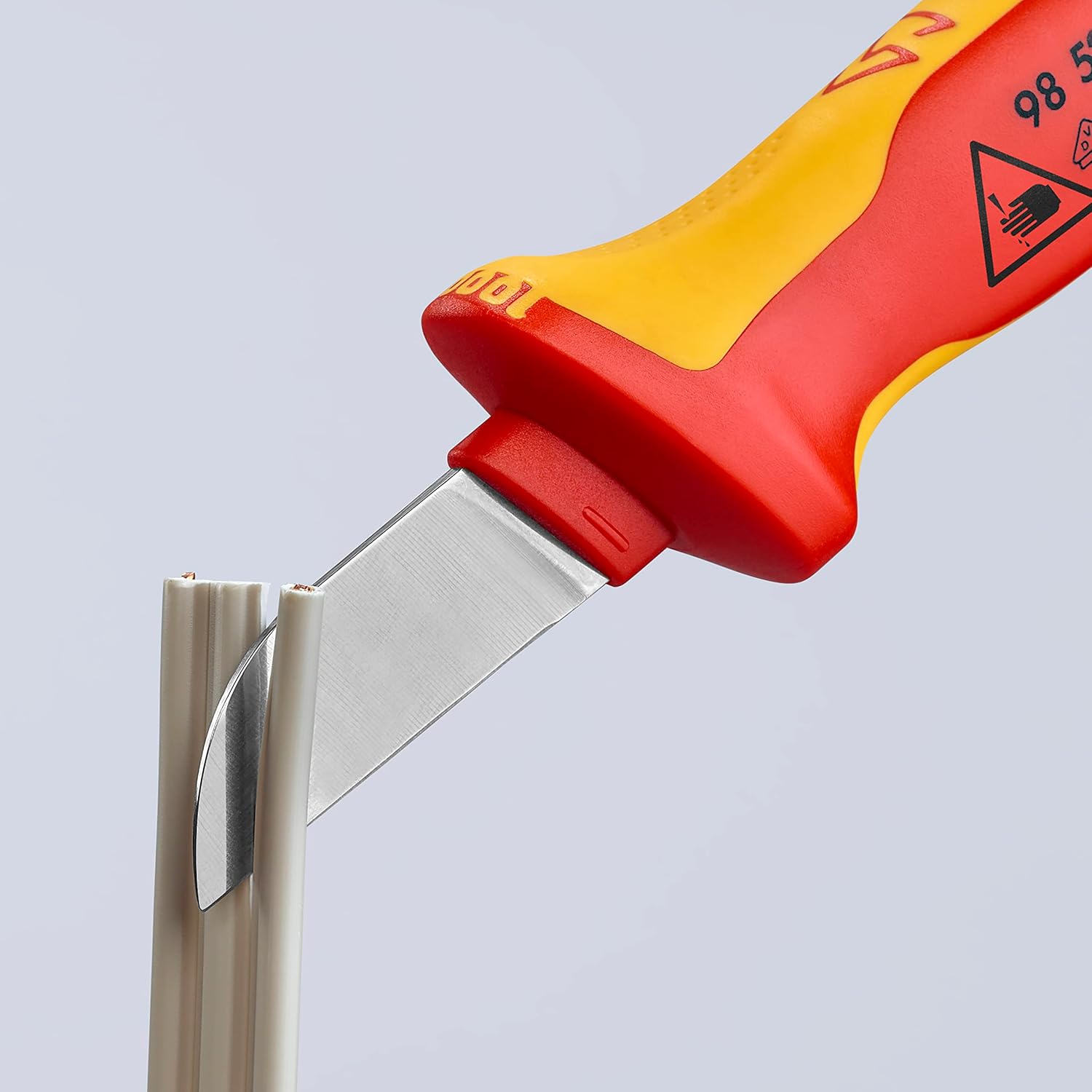 Knipex 98 52 SB Cable Knife VDE-tested in blister packaging