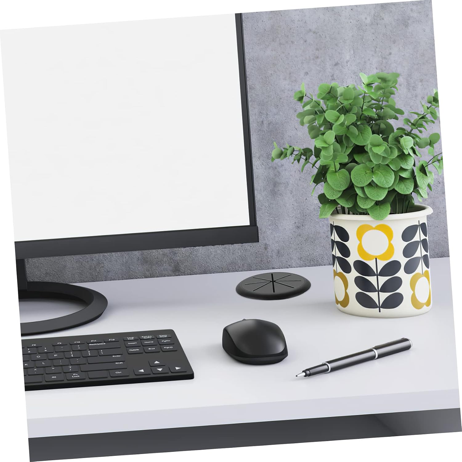 LIFKOME 5pcs Desk Grommet Cable Organizer Wall Hole Cover for Neat Wire Management Flexible Design for Office Equipment Computer Components and Entertainment Systems