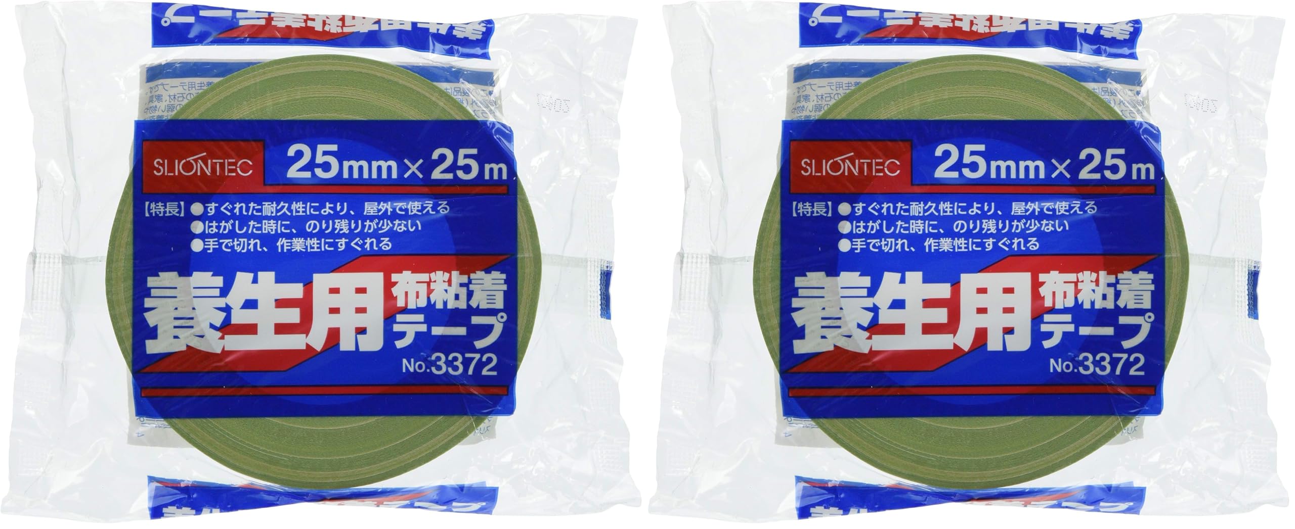 Amazon.co.jp: スリオンテック No.3372 布養生テープ 25×25 ライト