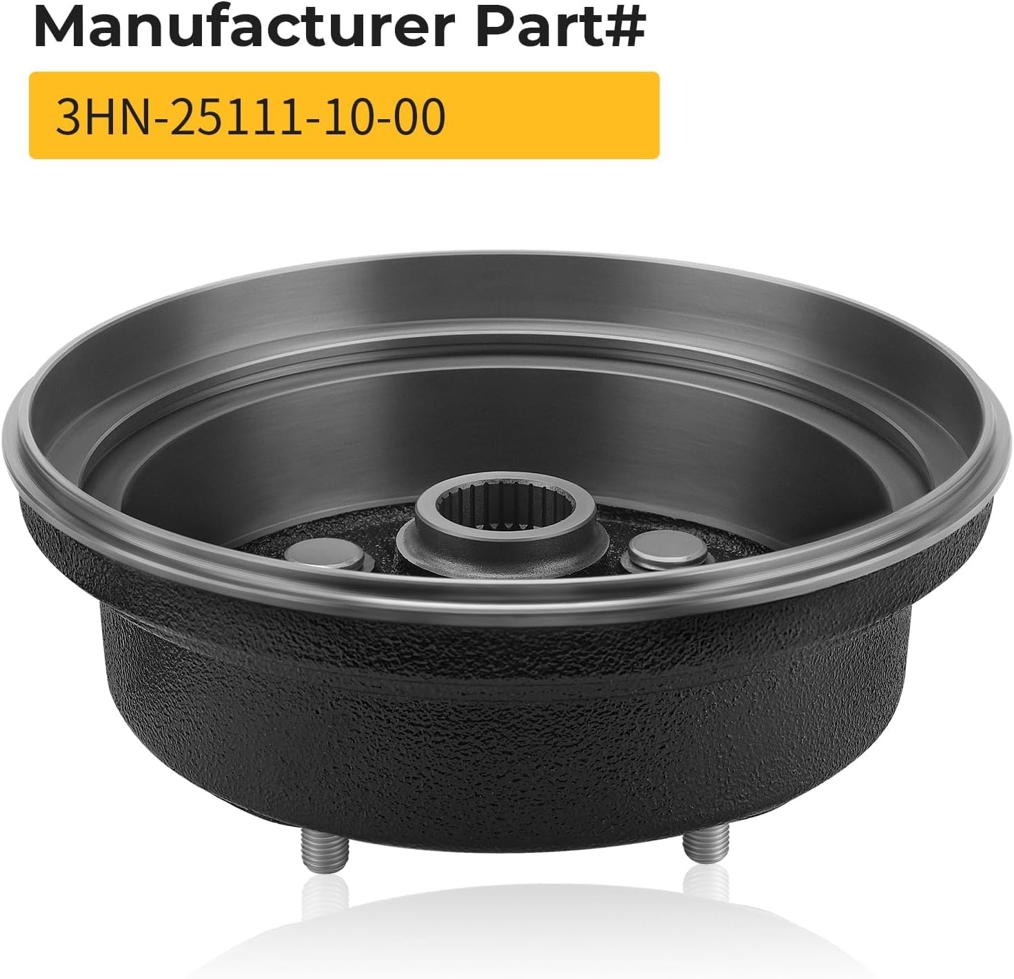 M MATI Front/Rear Wheel Brake Drum Hub for Yamaha Timberwolf 250 2x4/4x4 YFB250 YFB250FW 1994-2000 3HN-25111-10-00