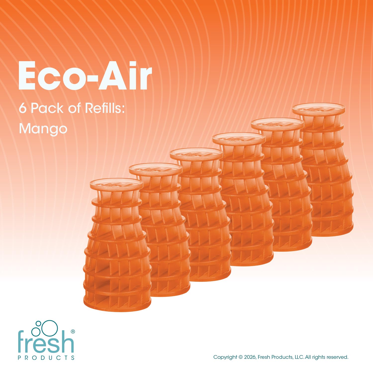 Fresh Products EA-F-006I036M-04 Eco odświeżacz powietrza, mango, 6 sztuk