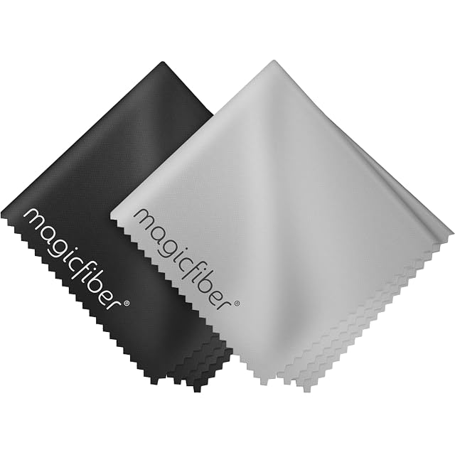 MagicFiber Microfiber Cleaning Cloths 2 Pack - Premium Cloth for Glasses Lens Screens More