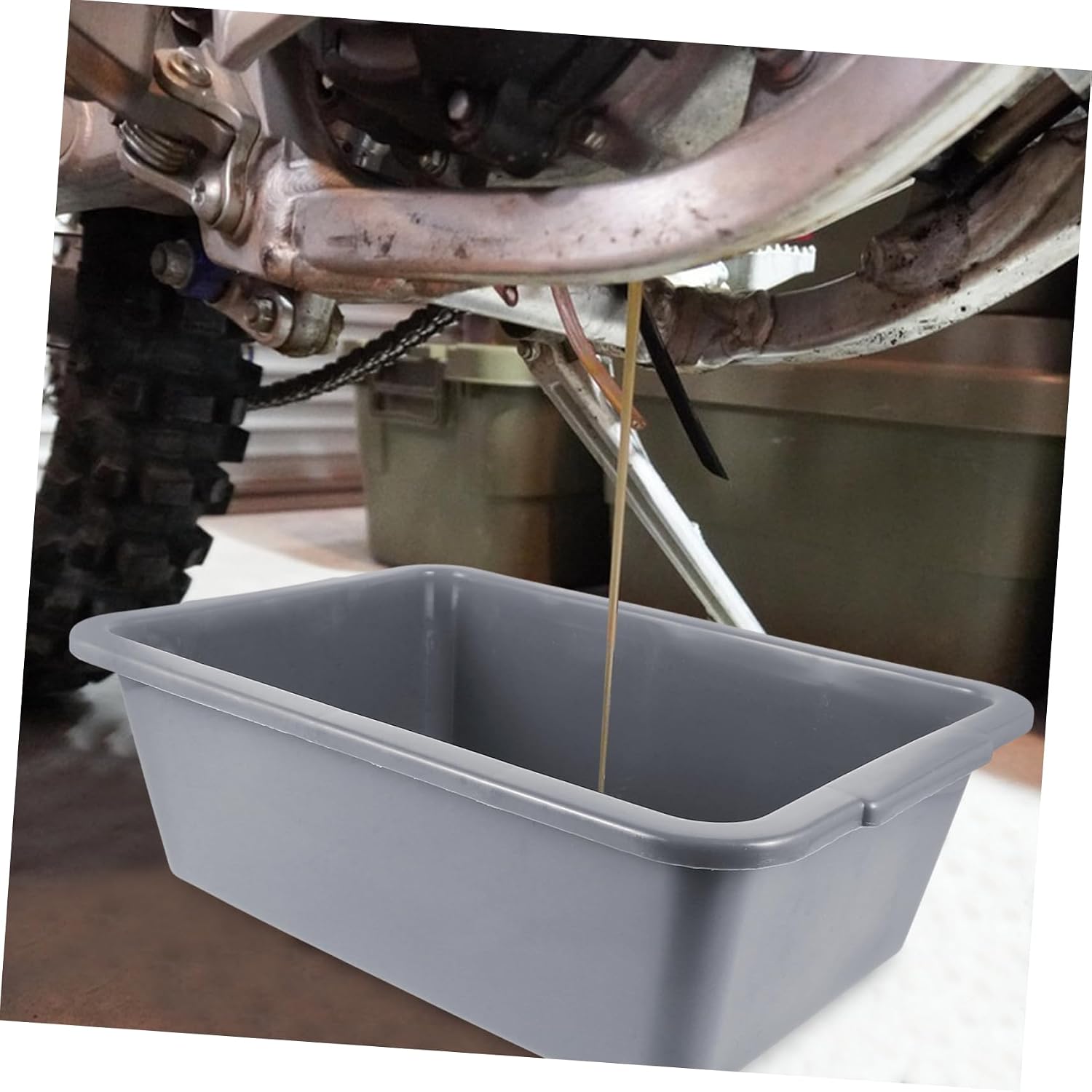 Drain Pan Plastic Waste Oil Collection Tray for Automotive Maintenance and Parts Cleaning Easy to Clean and Maintain