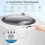 COSTWAY Portable Washing Machine, 8Lbs Capacity Full-automatic Washer with 6 Wash Programs, LED Display, 3 Water Levels, Compact Laundry Washer and Dryer Combo for Home, Apartment, Dorm, RVs