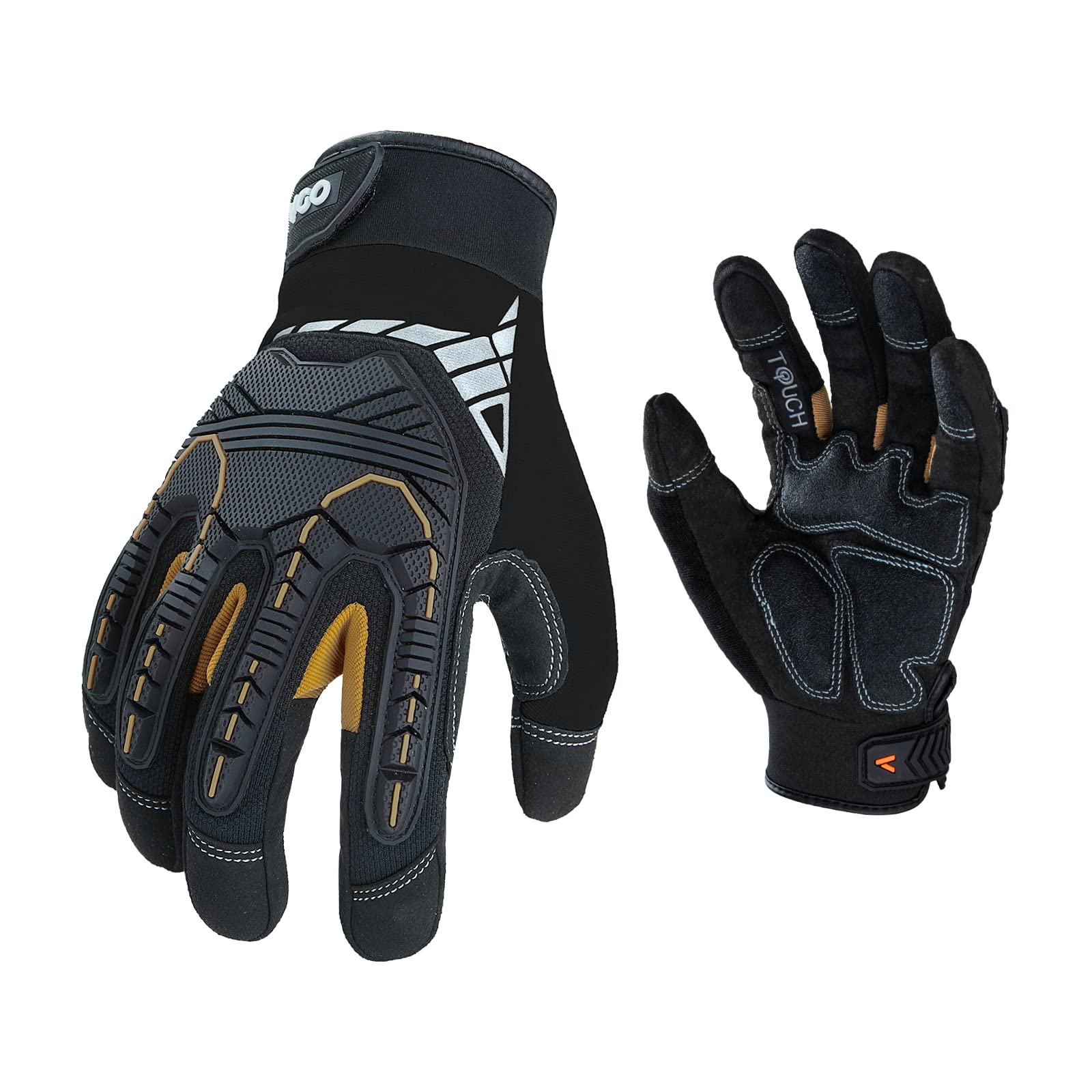 Vgo... Waterproof Thermal Gloves Touchscreen, Winter Work Gloves Men Cold Weather for Heavy Duty Freezer Moto Warehouse Driver Anti impact&vibration Safety Gloves, 1 pair — view 7