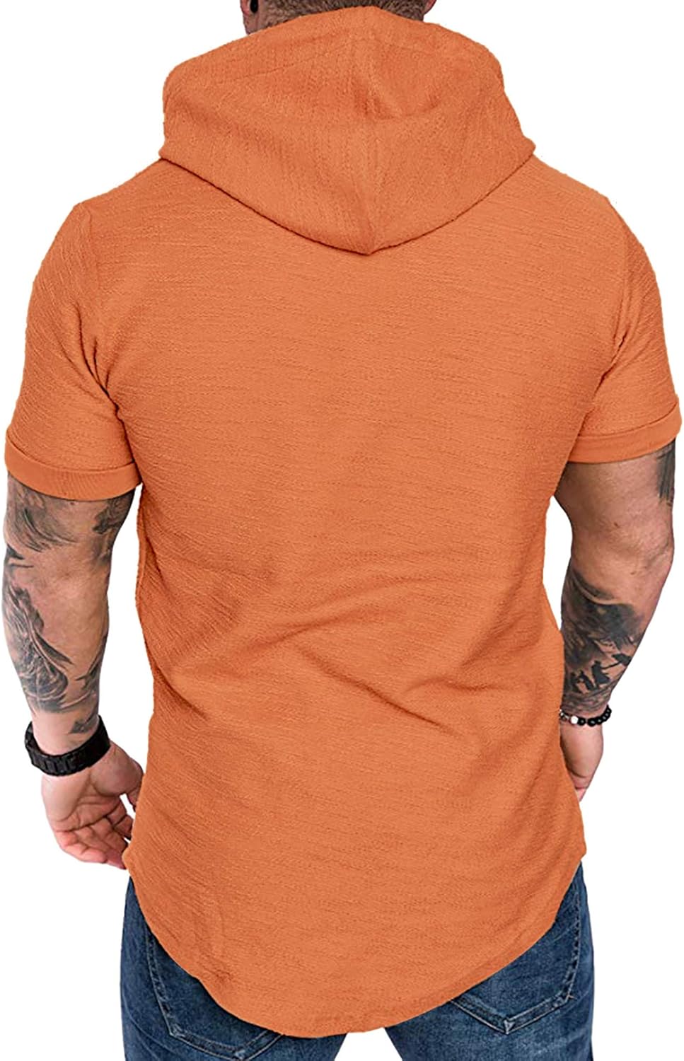 Lexiart Mens Fashion Athletic Hoodies Sport Sweatshirt Solid Color Fleece Pullover - Image 2