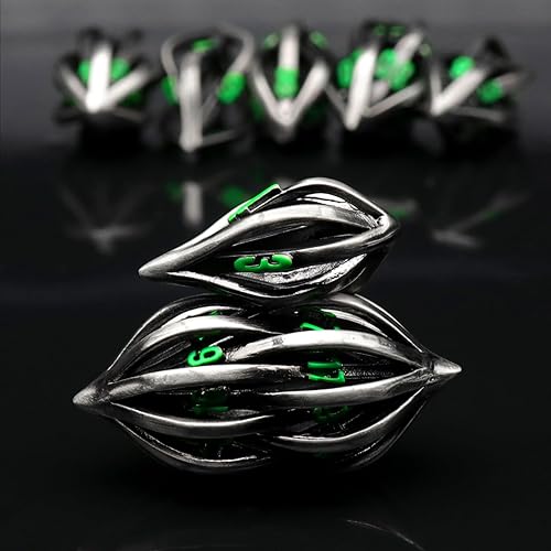 Miniatura 3 de Arcanum Dungeons and Dragons Dados de Metal Hueco D y D Poliédricos Geniales RPG Dados para Juegos de Rol DND Regalos D20 D12 D10 D8 D6 D4