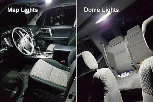 Miniatura 5 de Kit de luz interior LED blanca de 18 piezas 6000K 4Runner de repuesto para Toyota 4Runner 2003 2004 2005 2006 2007 2008 2009, con diagrama de