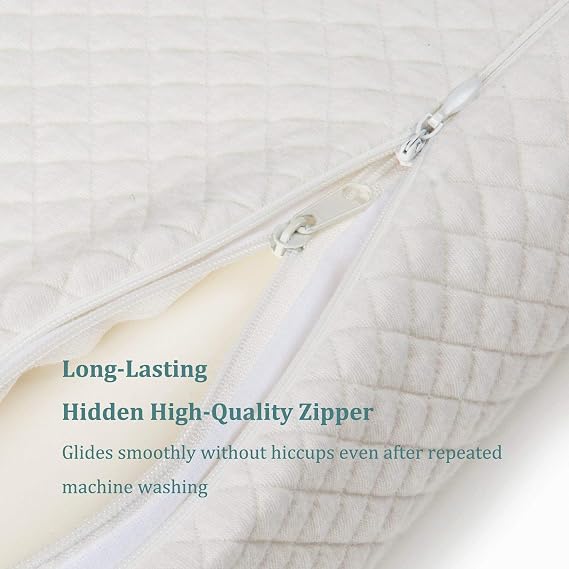 EPABO Contour Memory Foam Pillow Orthopedic Sleeping Pillows, Ergonomic Cervical Pillow for Neck Pain - for Side Sleepers, Back and Stomach Sleepers, Free Pillowcase Included (Firm & Standard Size