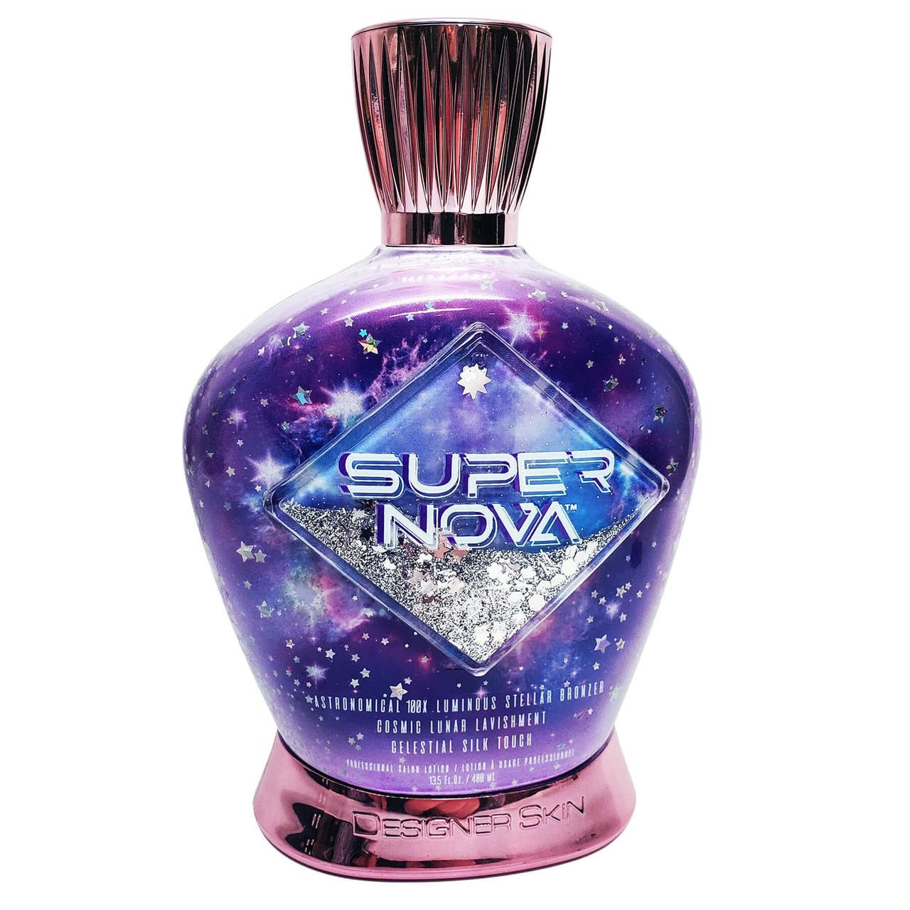 designer skin supernova astronomical 100x bronzer tanning lotion with luminous glow – 13.5 oz bottle
