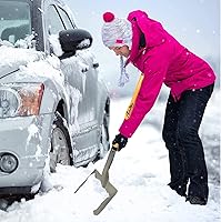 Vista 7 de Ashman - Pala de nieve con pala grande y mango resistente (paquete de 1)