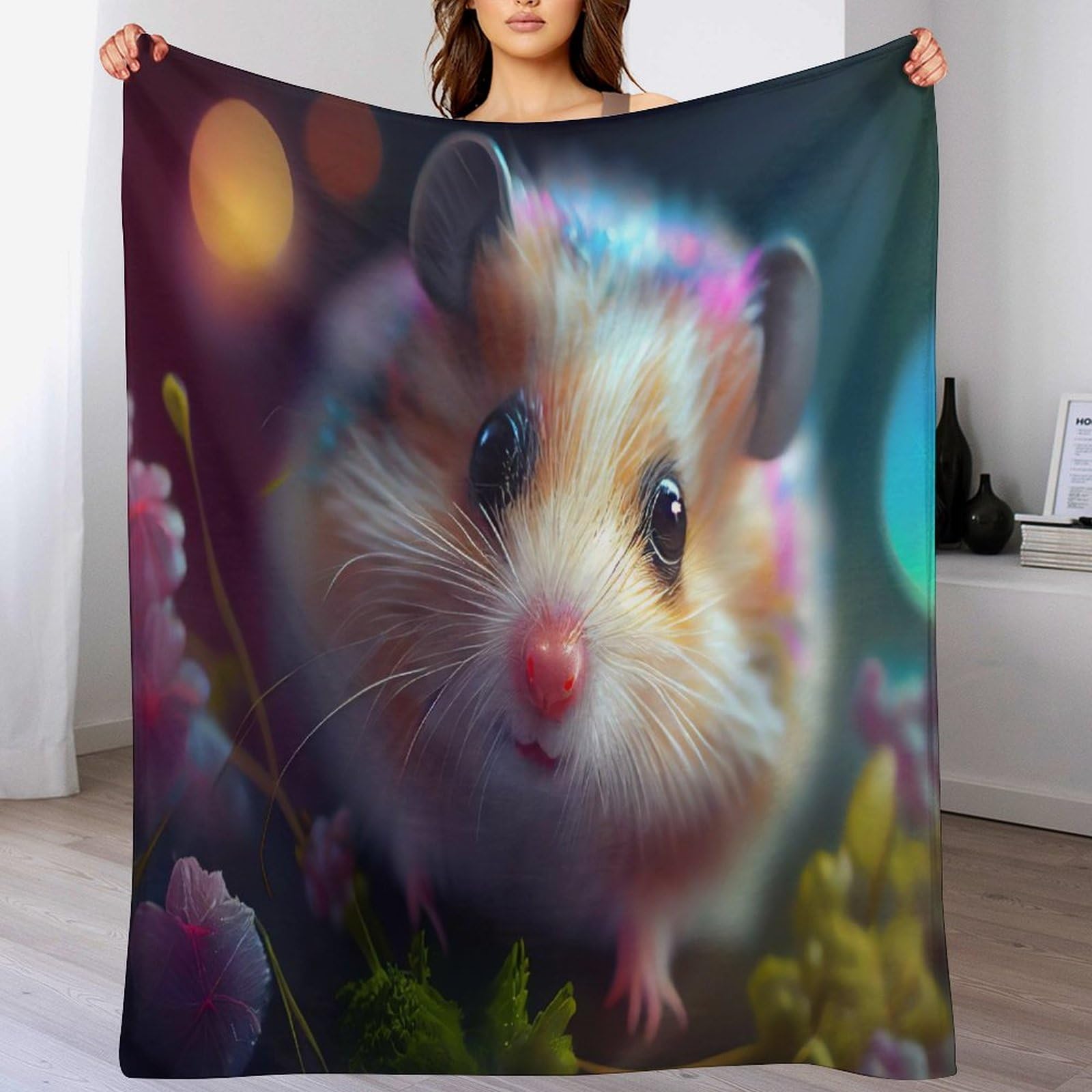 Manta de hámster mullida y cálida de gran tamaño, el confort supersuave ideal para tu salón