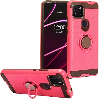 for T-Mobile REVVL 5G 6.53" T790W/T790Z - Phone Case w/Ring Stand - RS2 Hot Pink